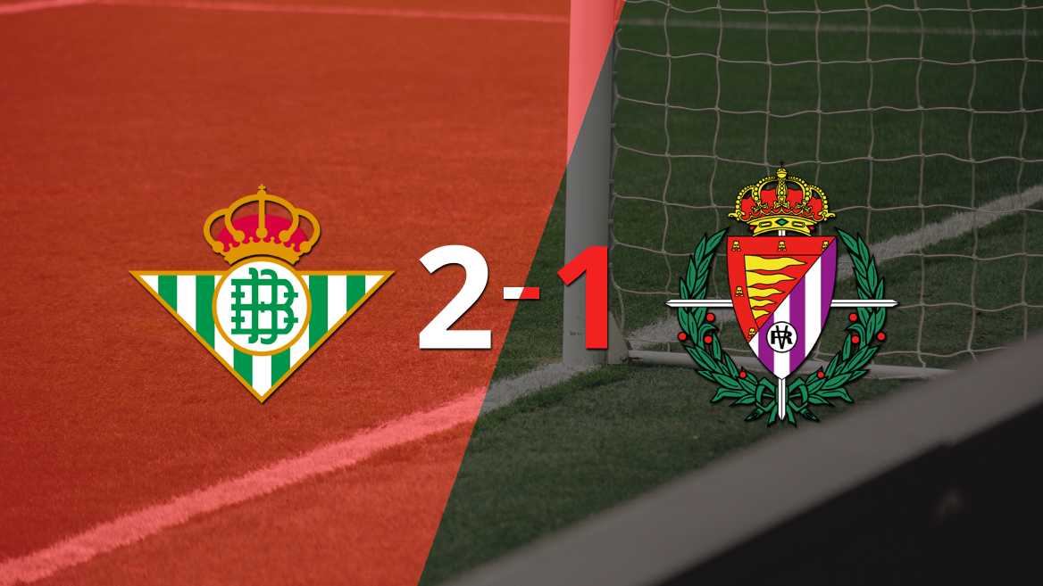 Betis derrotó 2-1 en casa a Valladolid