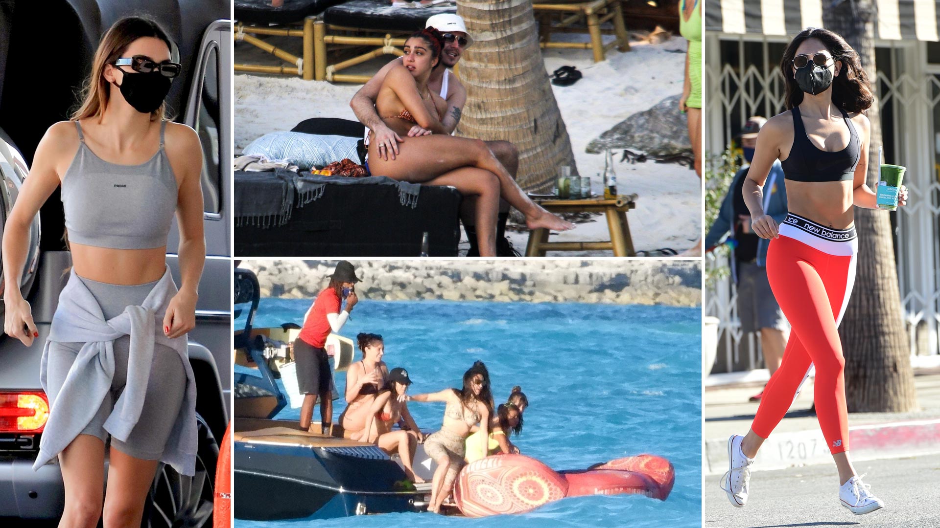 Las románticas vacaciones de la hija de Madonna con su novio en México, y los divertidos días de Kim y Kourtney Kardashian en Turks and Caicos: celebrities en un click