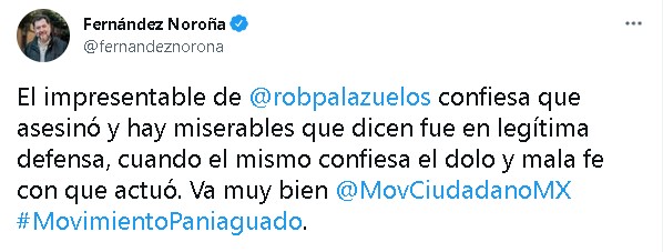 The PT deputy launched against Palazuelos after his controversial statements with Yordi Rosado (Photo: Twitter/ @fernandeznorona)