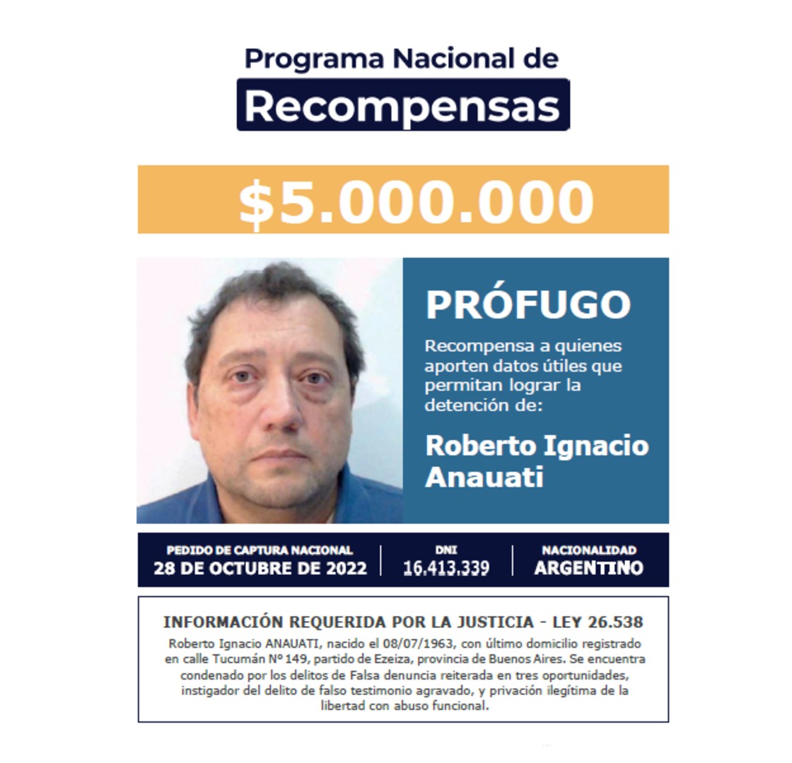 Ofrecieron una recompensa para capturar a un ex comisario de la Bonarense condenado por armar causas falsas
