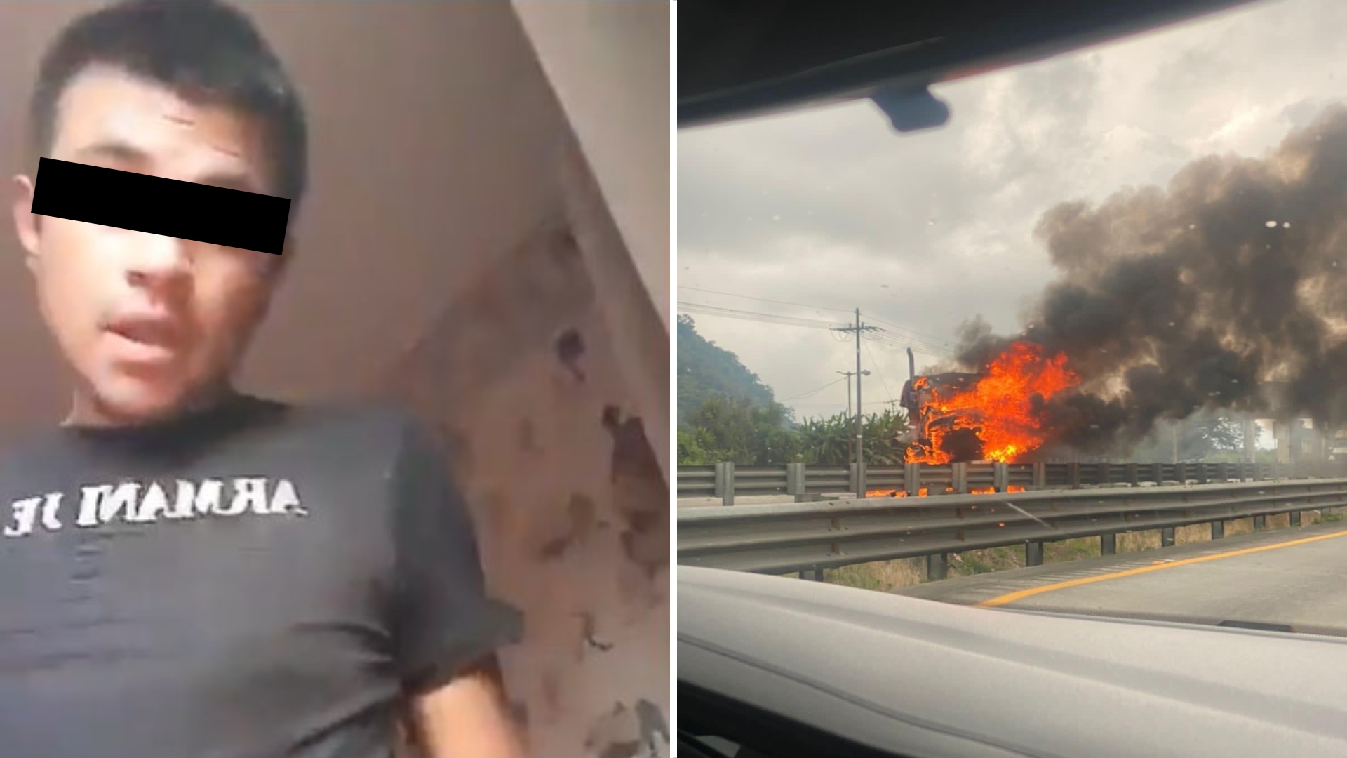 Faustin "N" He was among those arrested by the authorities following the confrontations recorded in Orizaba.  (Photos: Twitter/@@Elblogdelosgua1/@Alondra_Beni)