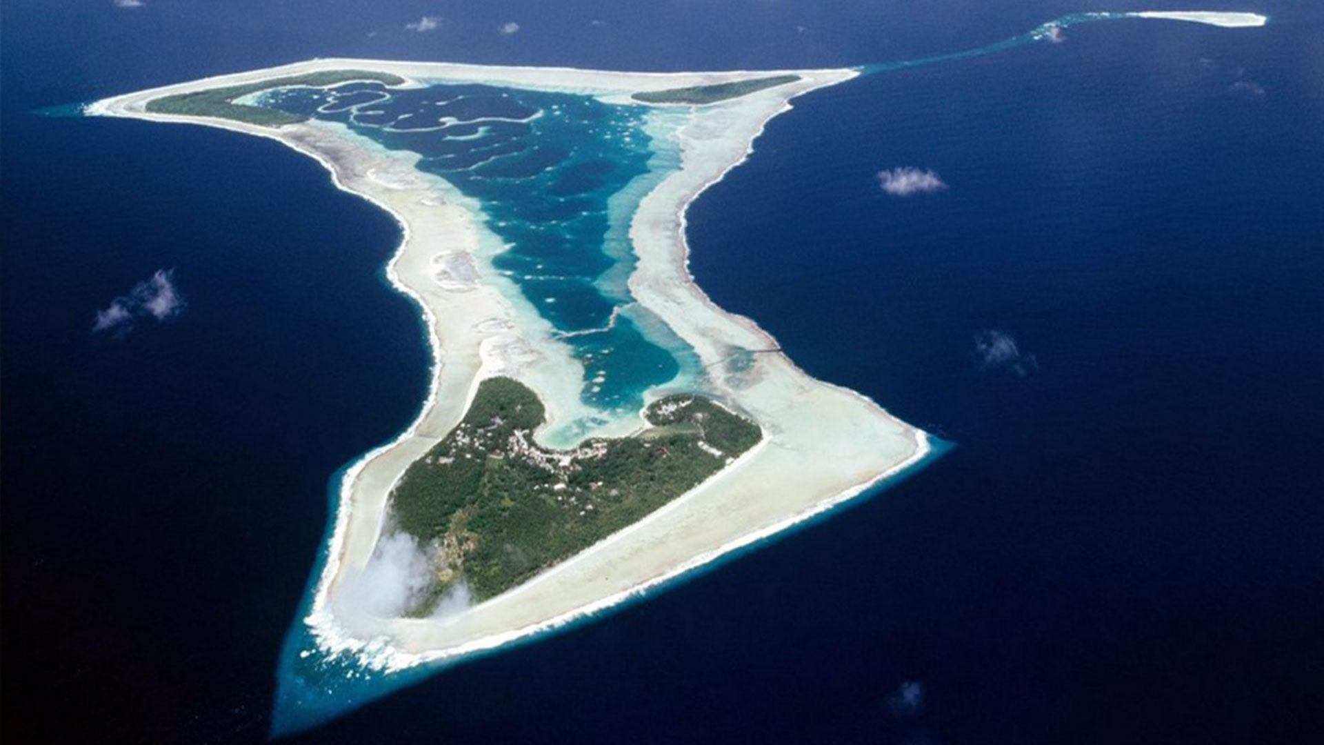 Aerial image of the Chagos Islands (Reuters)