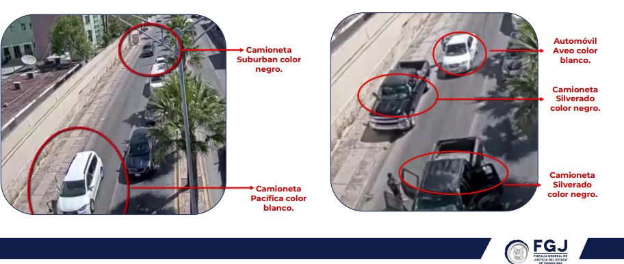 Así identificaron las camionetas involucradas en los hechos violentos del 3 de marzo (FGJT)