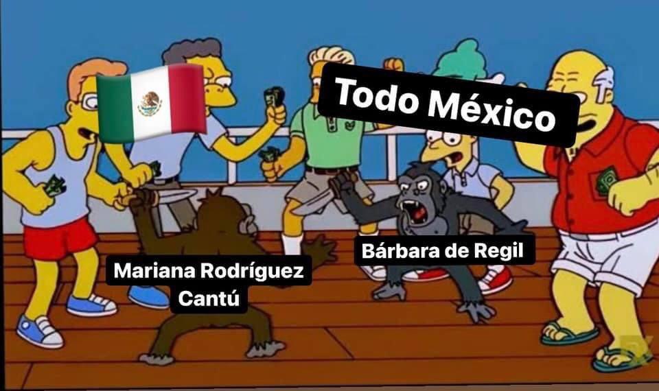 Memes de la pelea entre Mariana y Barára de Regil (Foto: Twitter @Blackname911) 