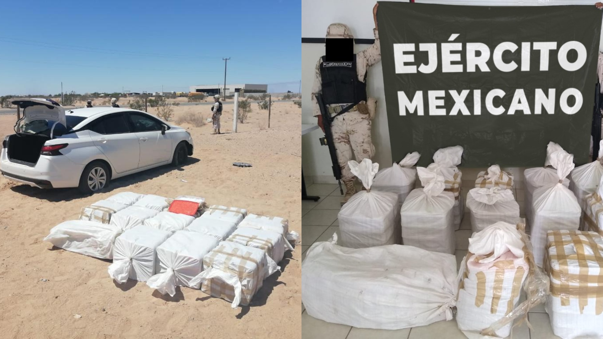 Golpe al narco: luego de asegurar dulces y galletas, Sedena decomisó 360 kilos de cristal en Sonora