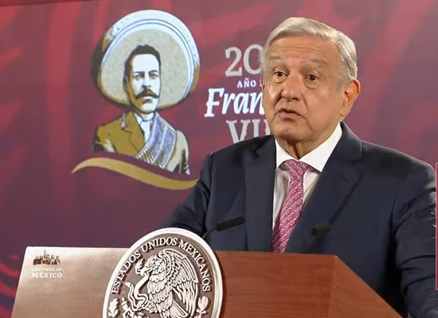 President Andrés Manuel López Obrador during his morning conference on Monday, May 29.  Photo: Screenshot