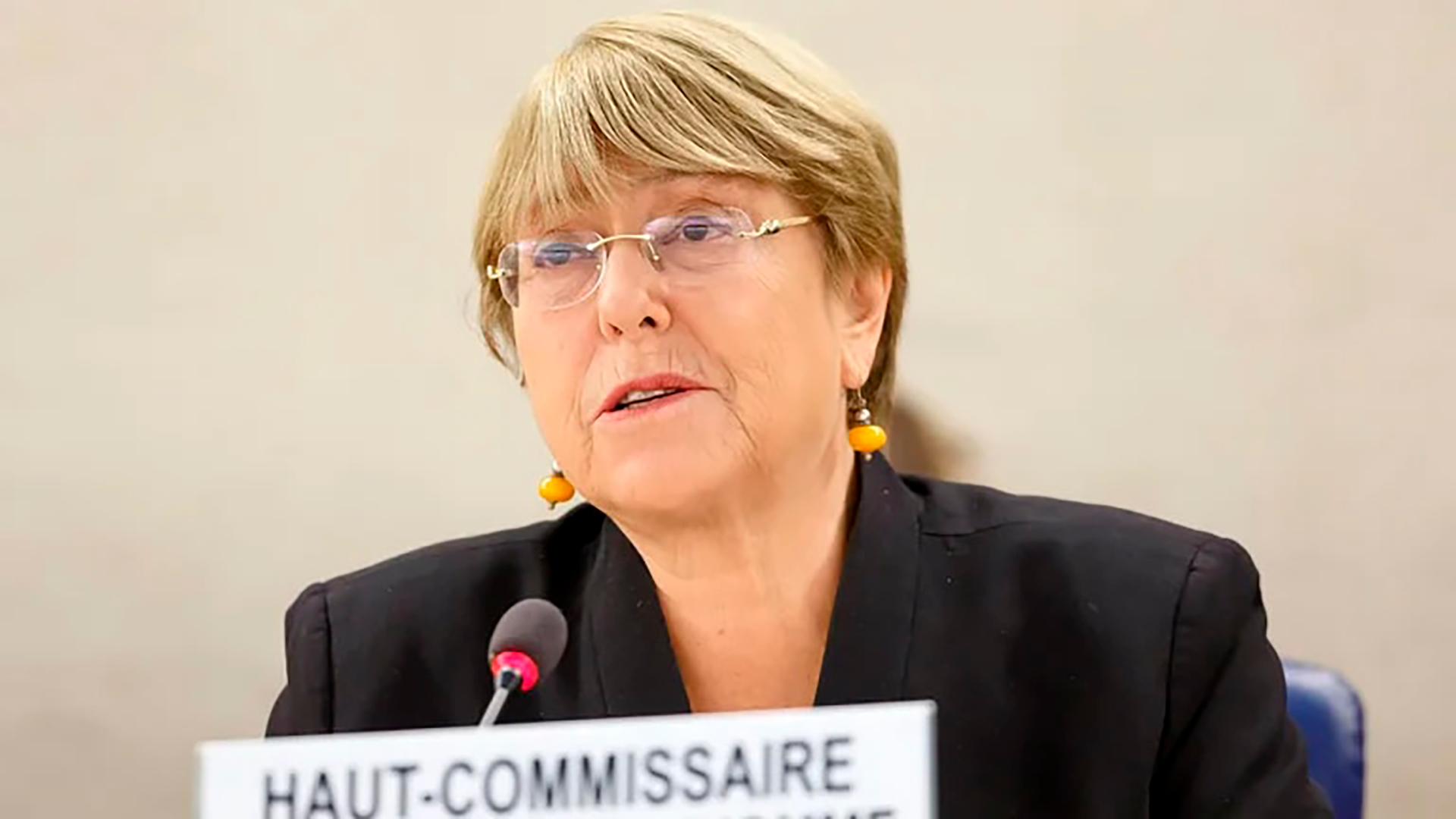 Michelle Bachelet, UN High Commissioner for Human Rights. 
