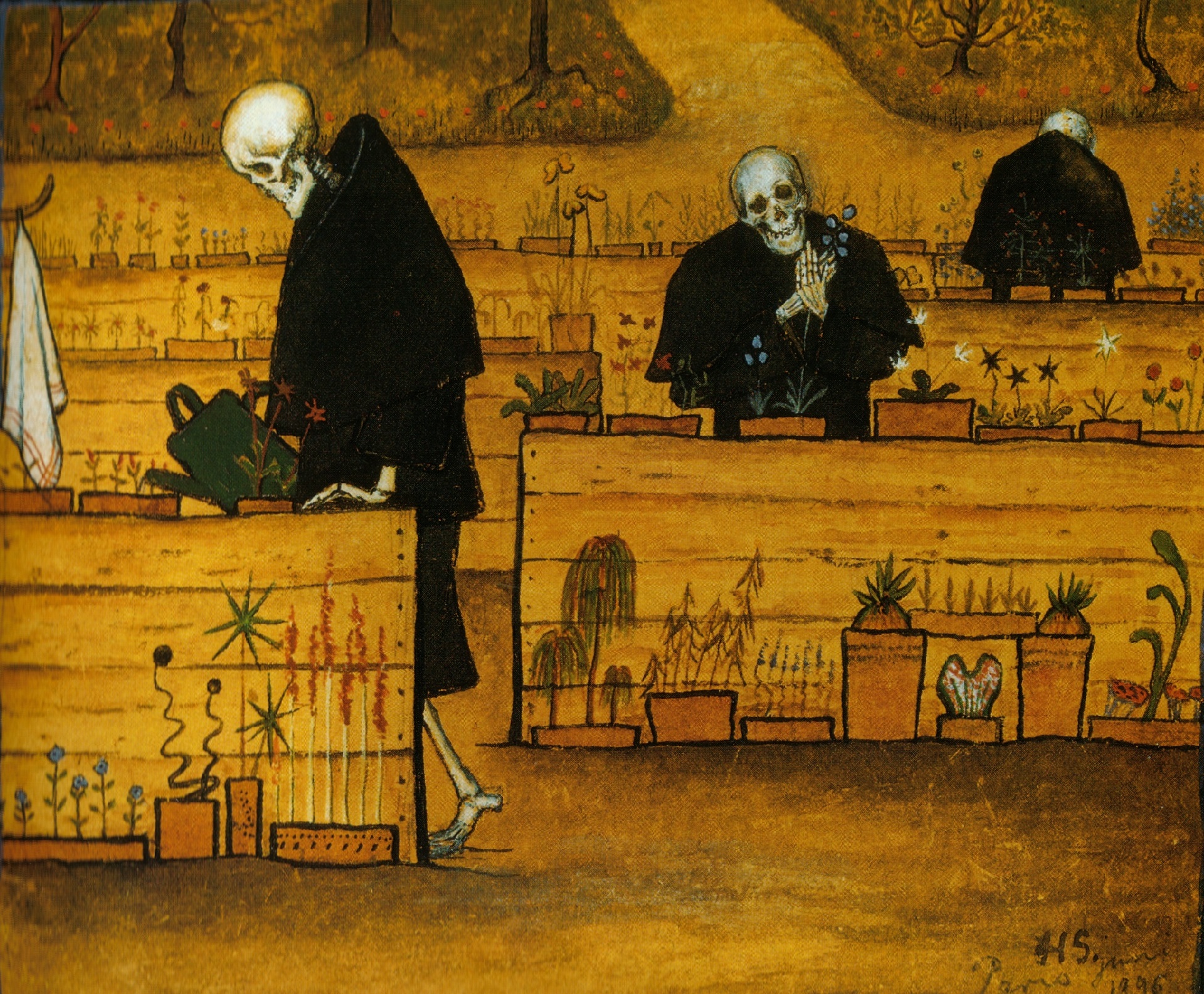 “El jardín de la muerte” (1896) de Hugo Simberg