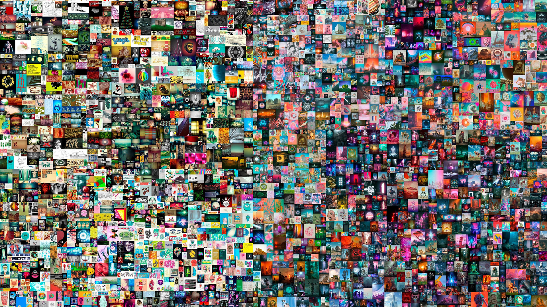 "Todos los días: Los primeros 500 días", del criptoartista Beeple (EFE/Christie's)