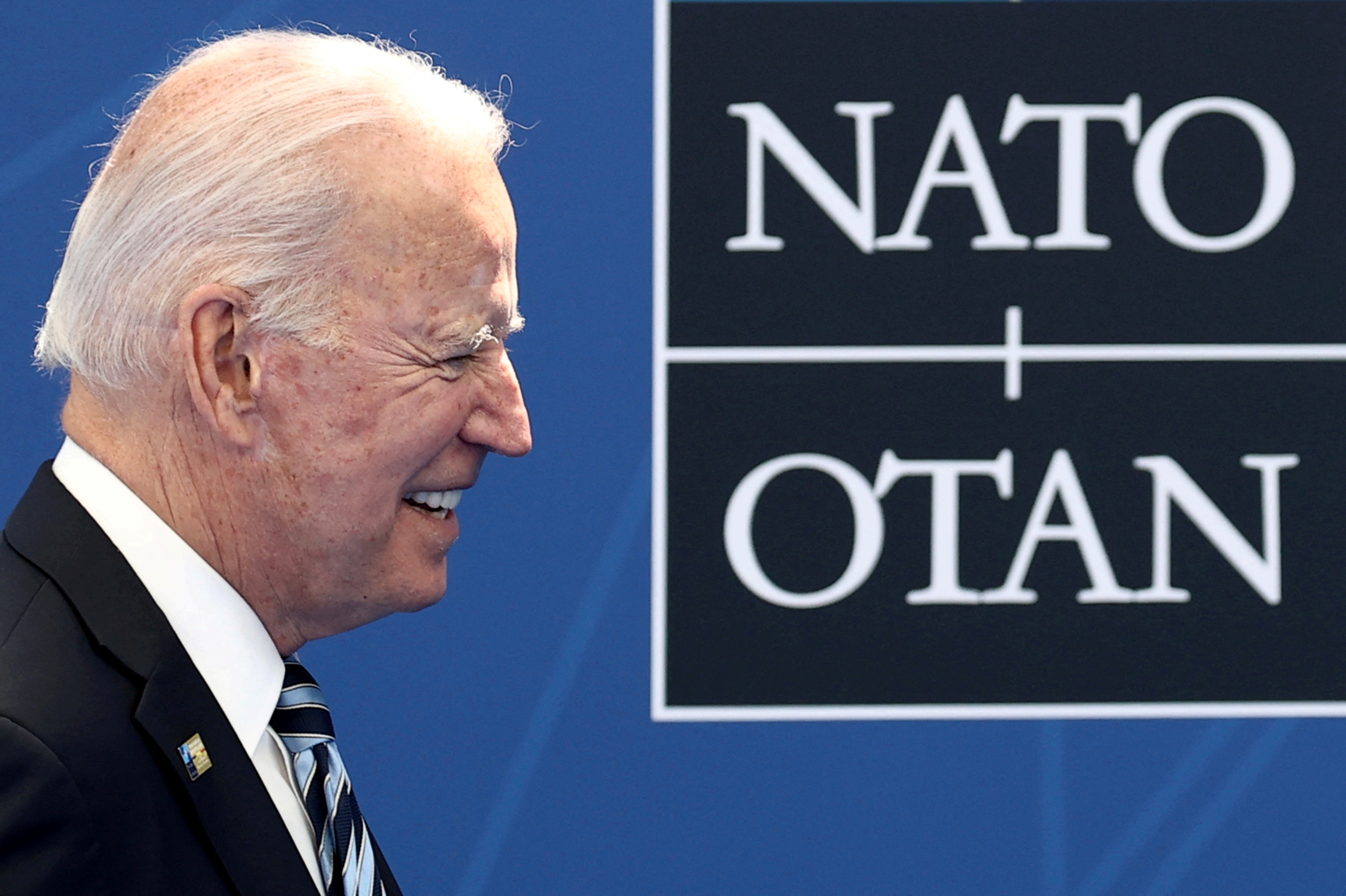Joe Biden en una cumbre de la OTAN (Reuters)