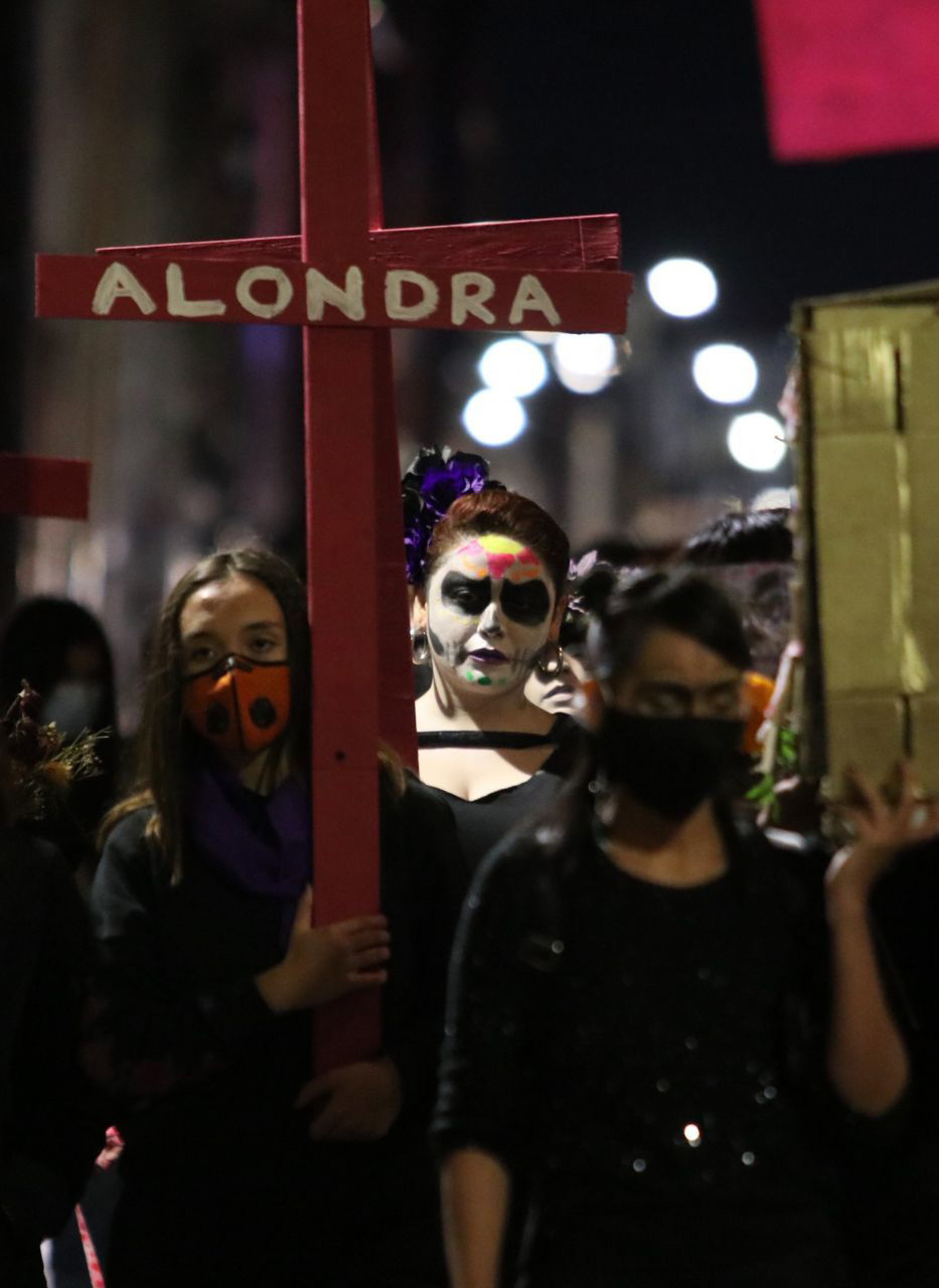 Saltillo, Coahuila, México. 1 de Noviembre de 2020. Marcha Feminicidio.