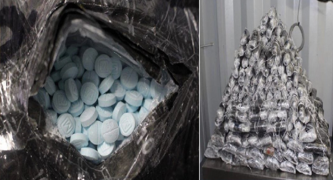 Opioid was seized along with fentanyl powder and doses of methamphetamine (Photo: Twitter/@CBPPortDirNOG)