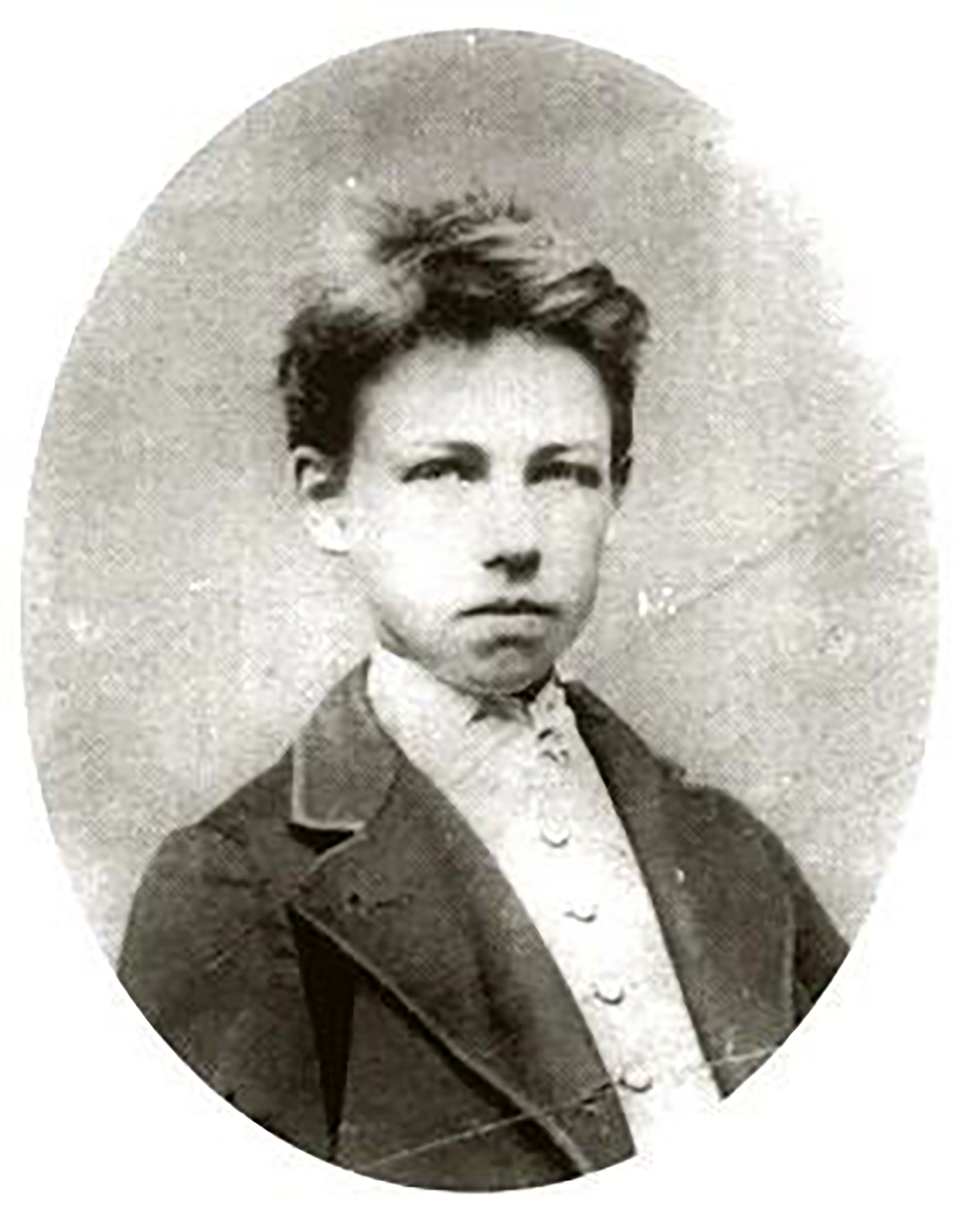 Étienne Carjat, “Arthur Rimbaud”, 1871. Positivo sobre vidrio para impresión de copias.