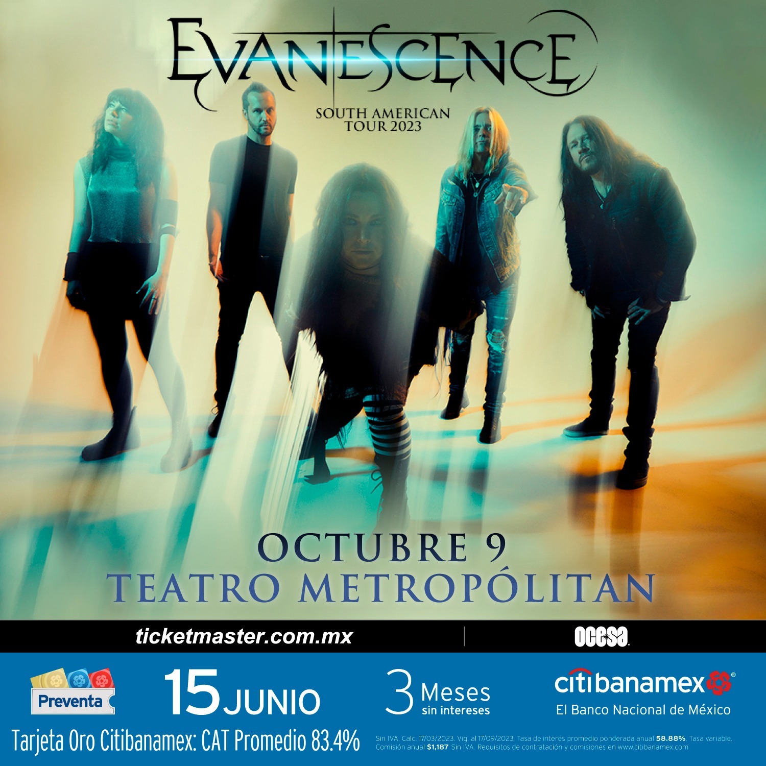 Evanescence anuncia concierto en CDMX en Teatro Metropólitan fechas