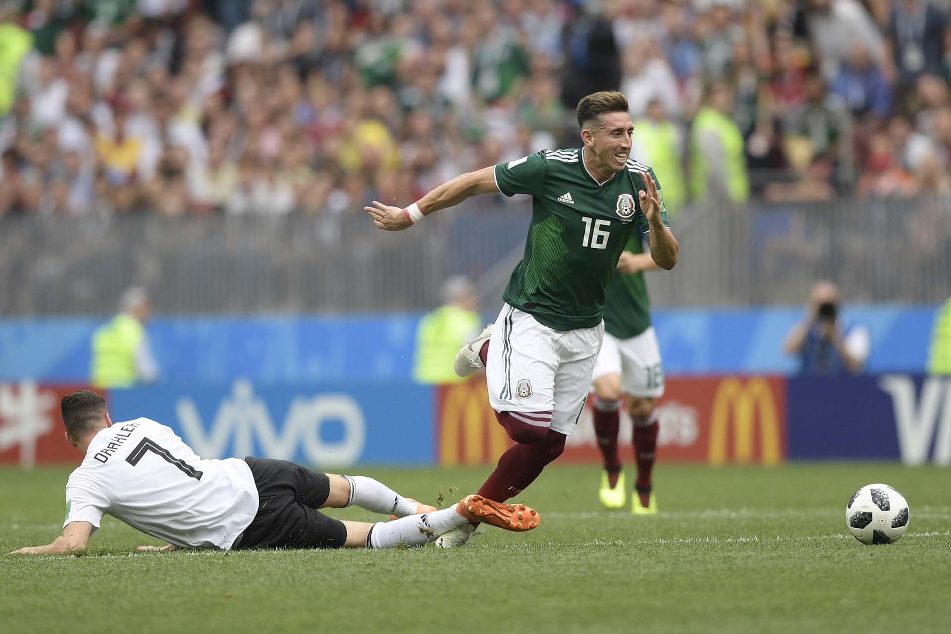 Héctor Herrera reveló detalles del festejo de la selección mexicana al vencer a Alemania en Rusia 2018 (Foto: Juan Mabromata/ AFP)