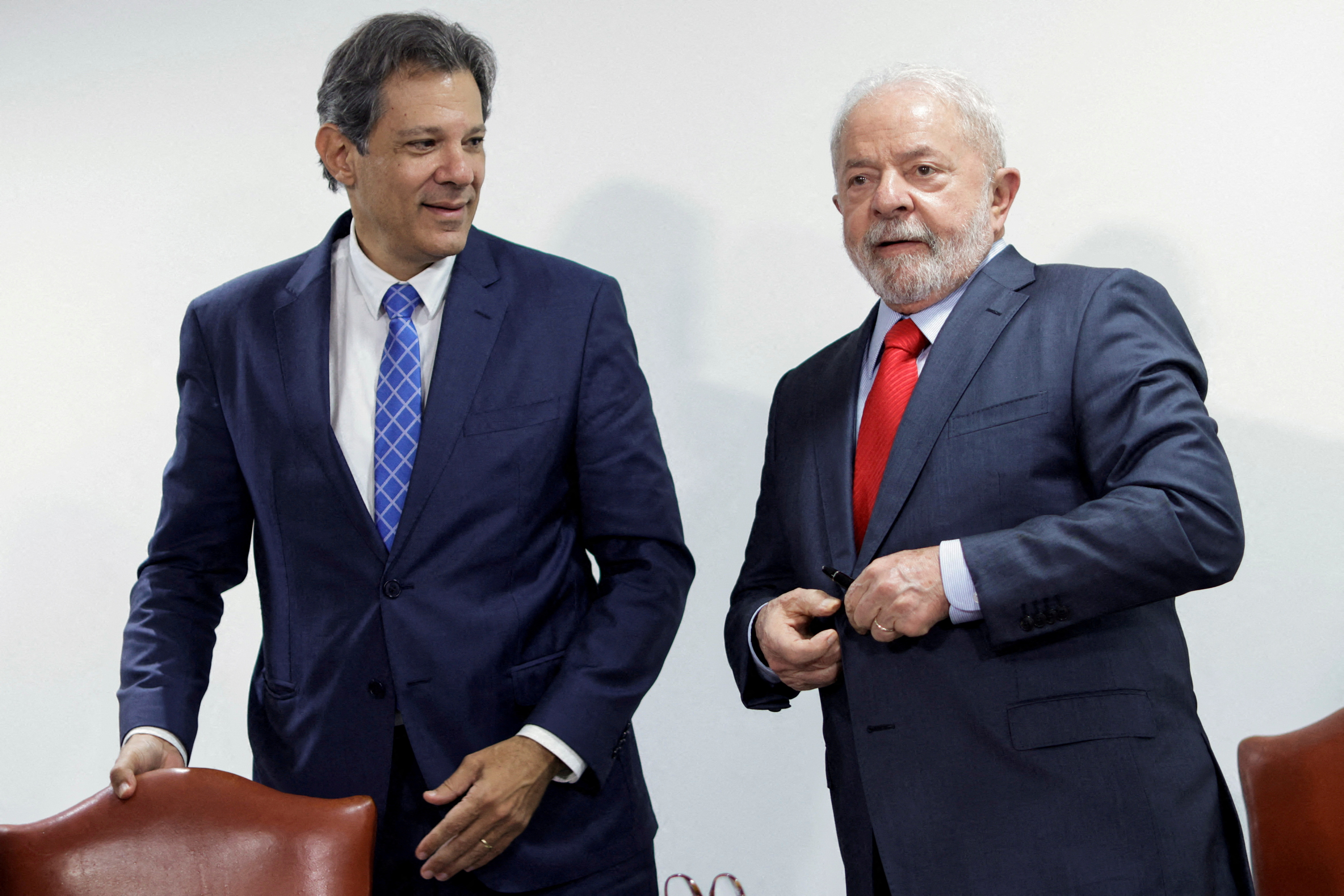 Lula da Silva y el ministro de Economía, Fernando Haddad (Reuters)