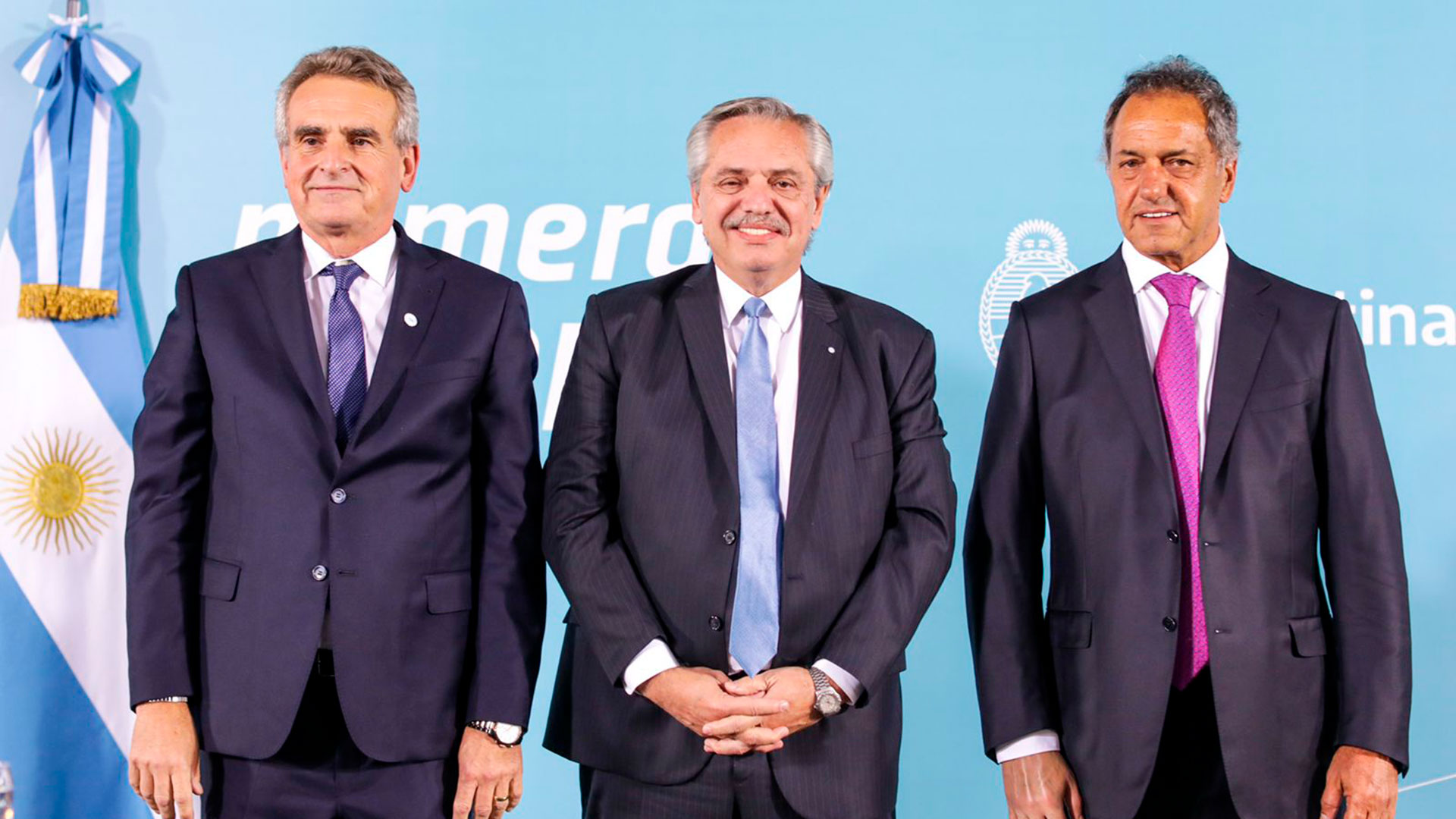 Rossi y Scioli, con el respaldo de Alberto Fernández, mantienen sus precandidaturas 