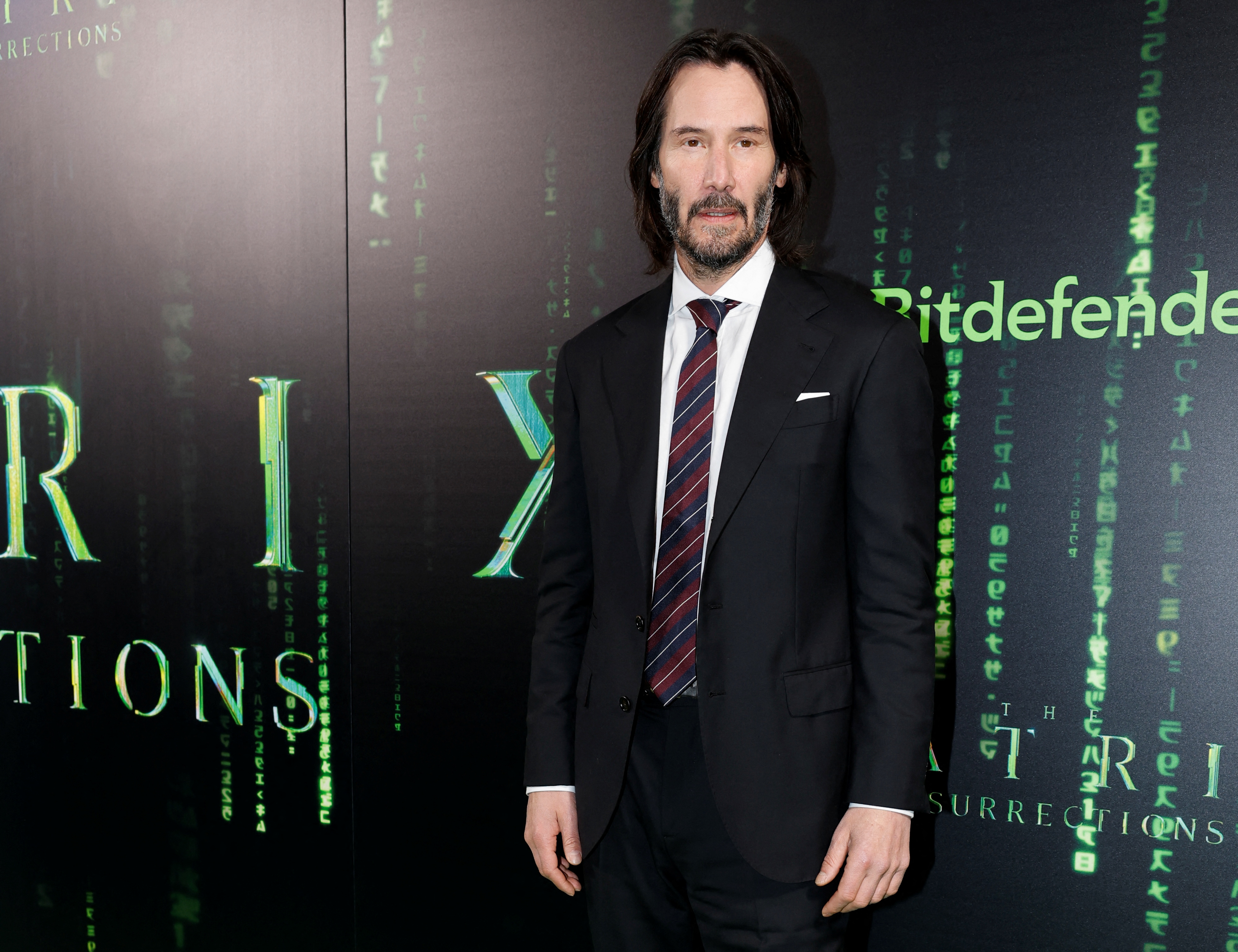Keanu Reeves at the premiere "The Matrix Resurrections" in California (Reuters)
