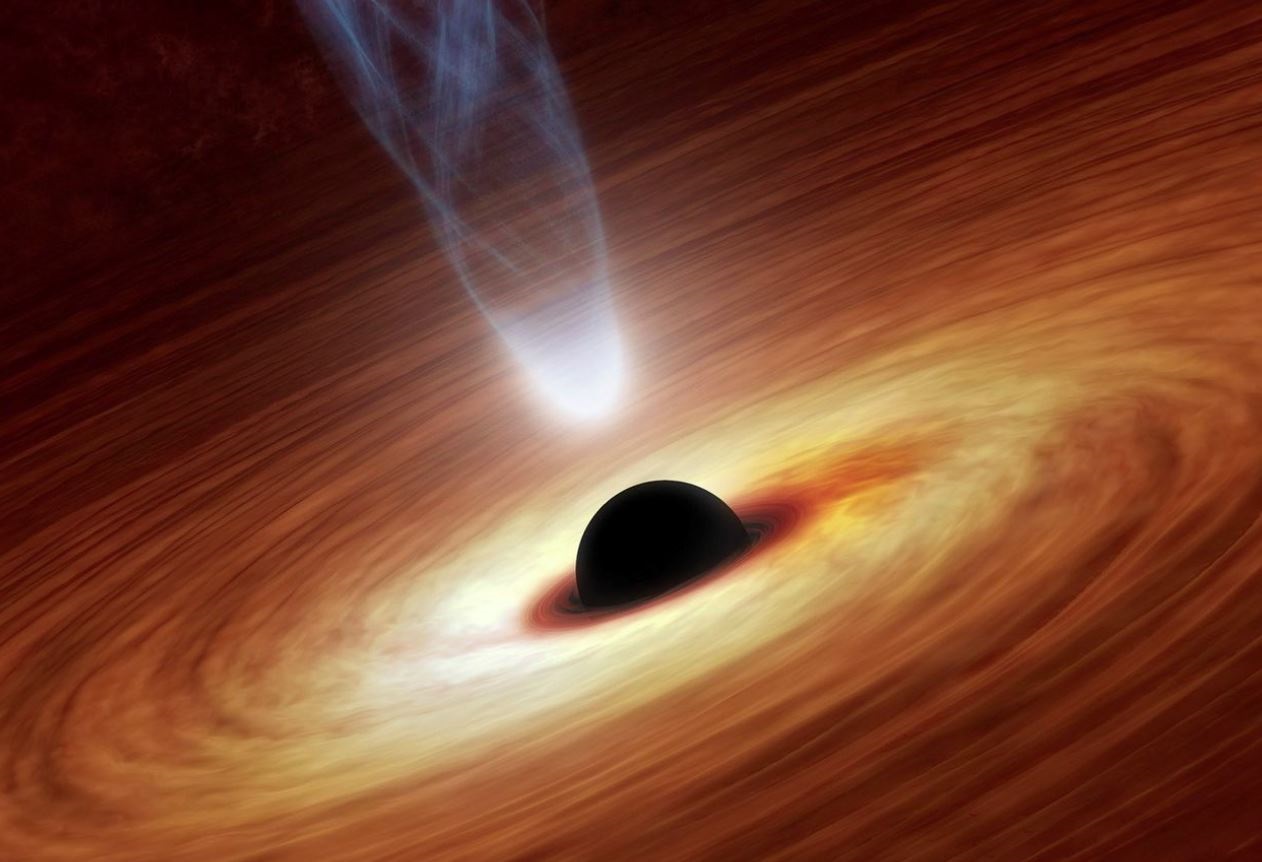 Representación de un agujero negro (NASA)