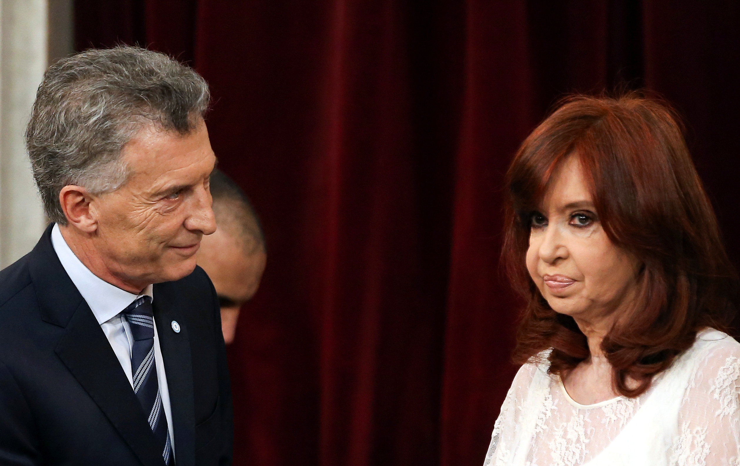 Mauricio Macri y Cristina Kirchner, el día que Alberto Fernández asumió como presidente; fue la última vez que estuvieron cara a cara y se vivió un momento de gran tensión (Reuters)