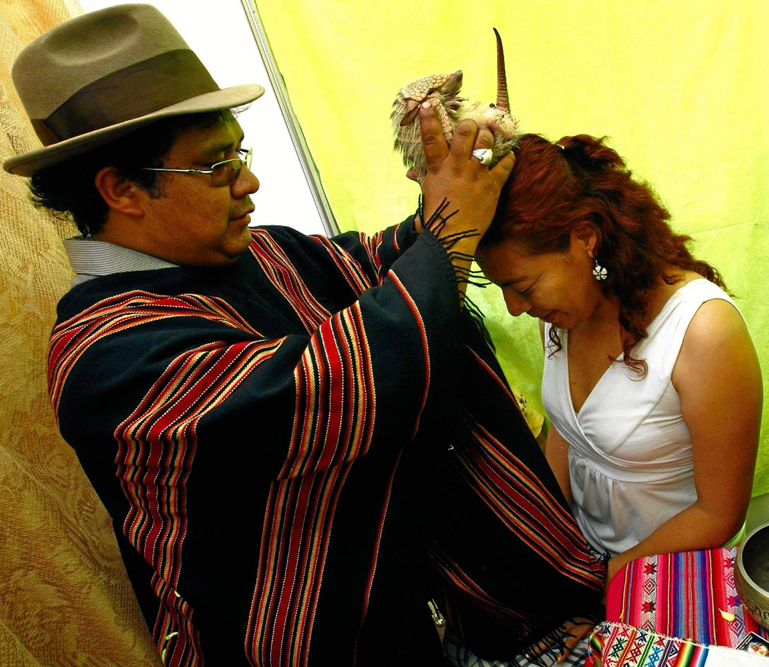 El quirquincho o armadillo andino es usado en rituales de fin de año.