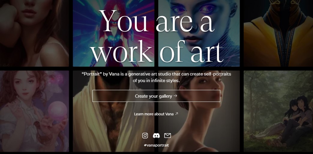 Vana Portrait es una herramienta de edición de fotos que usa la inteligencia artificial para darle un estilo artístico a las imágenes. (Captura)