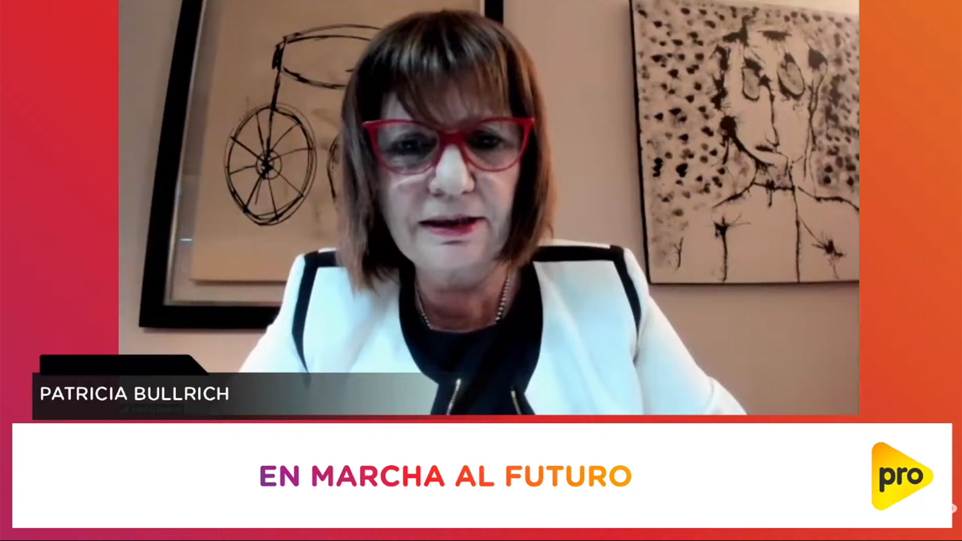 Patricia Bullrich, la presidenta del PRO, en el campus virtual