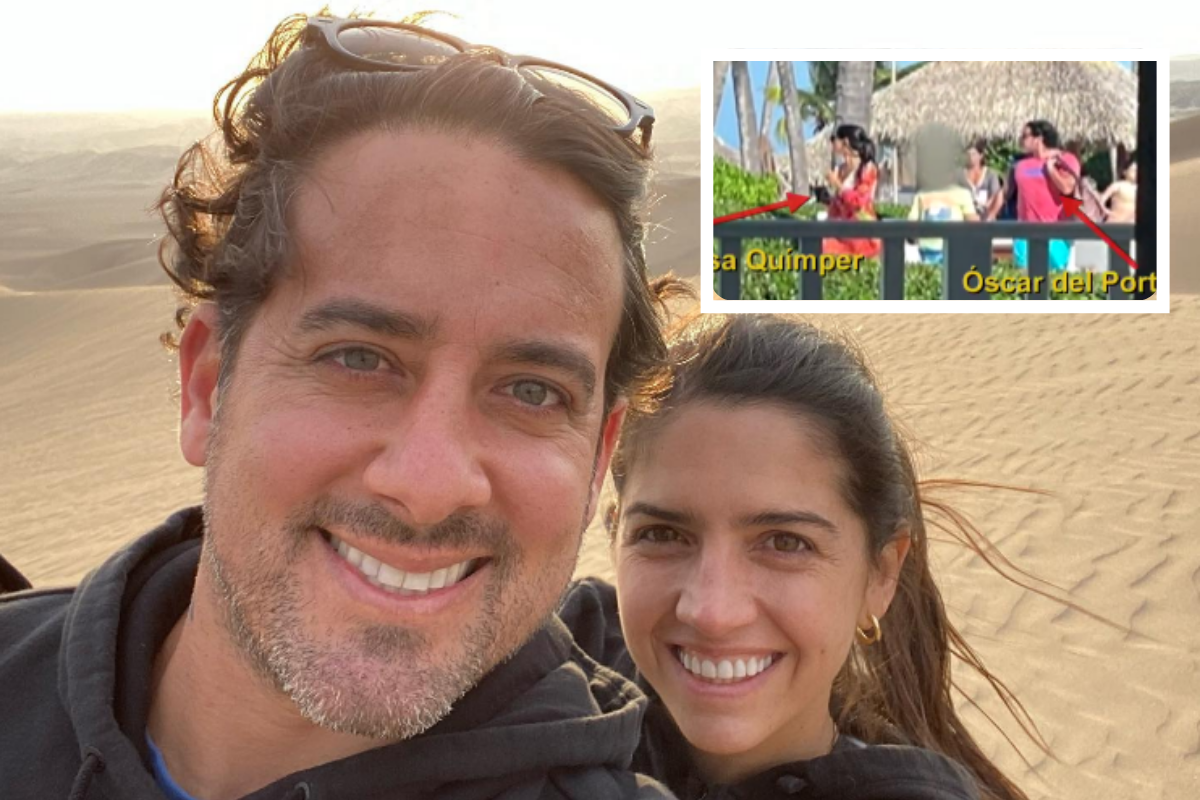 Óscar del Portal reapareció en Punta Cana junto a su esposa. (Foto: Instagram / Captura TV)