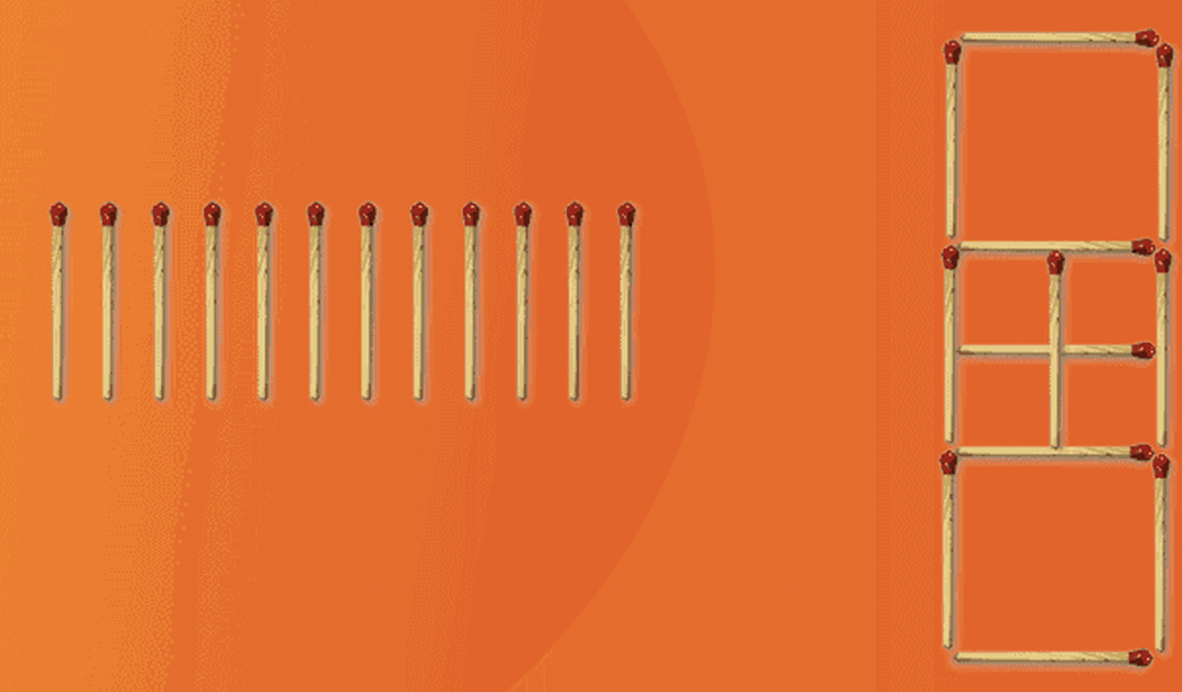 Acertijos con fósforos. (foto: Juegos para la mente)