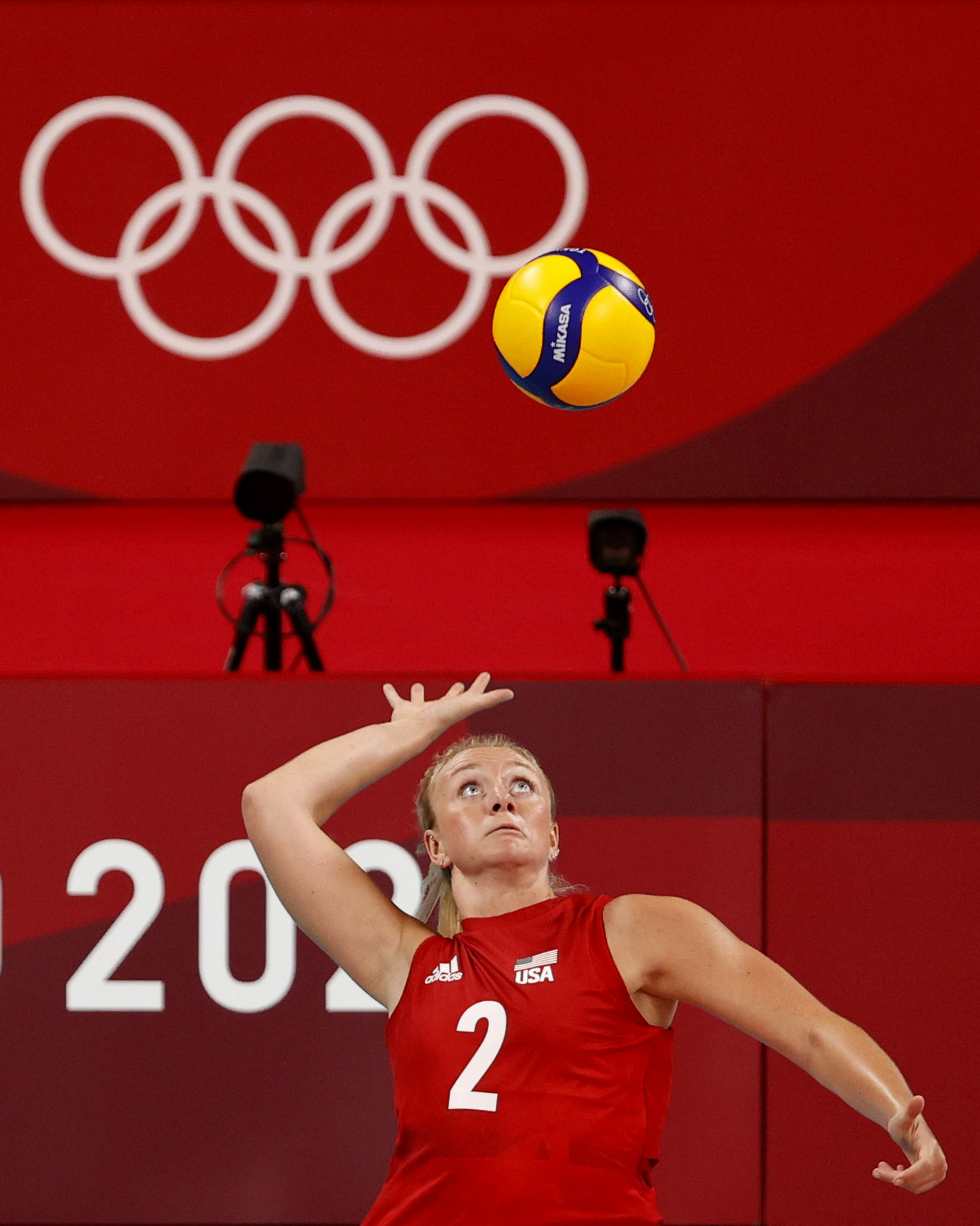 Tokyo 2020 Olympics - Volleyball - Women's Pool B - United States v Turkey - Ariake Arena, Tokyo, Japan – July 29, 2021. Jordyn Poulter of the United States in action. REUTERS/Valentyn Ogirenko