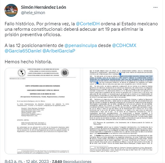 Hace unos meses, el ministro de la SCJN, Luis María Aguilar, presentó un proyecto para eliminar esta figura legal, pero con la nueva sentencia de la CIDH, el Congreso de México deberá atender el asunto. (FOTO: Twitter)