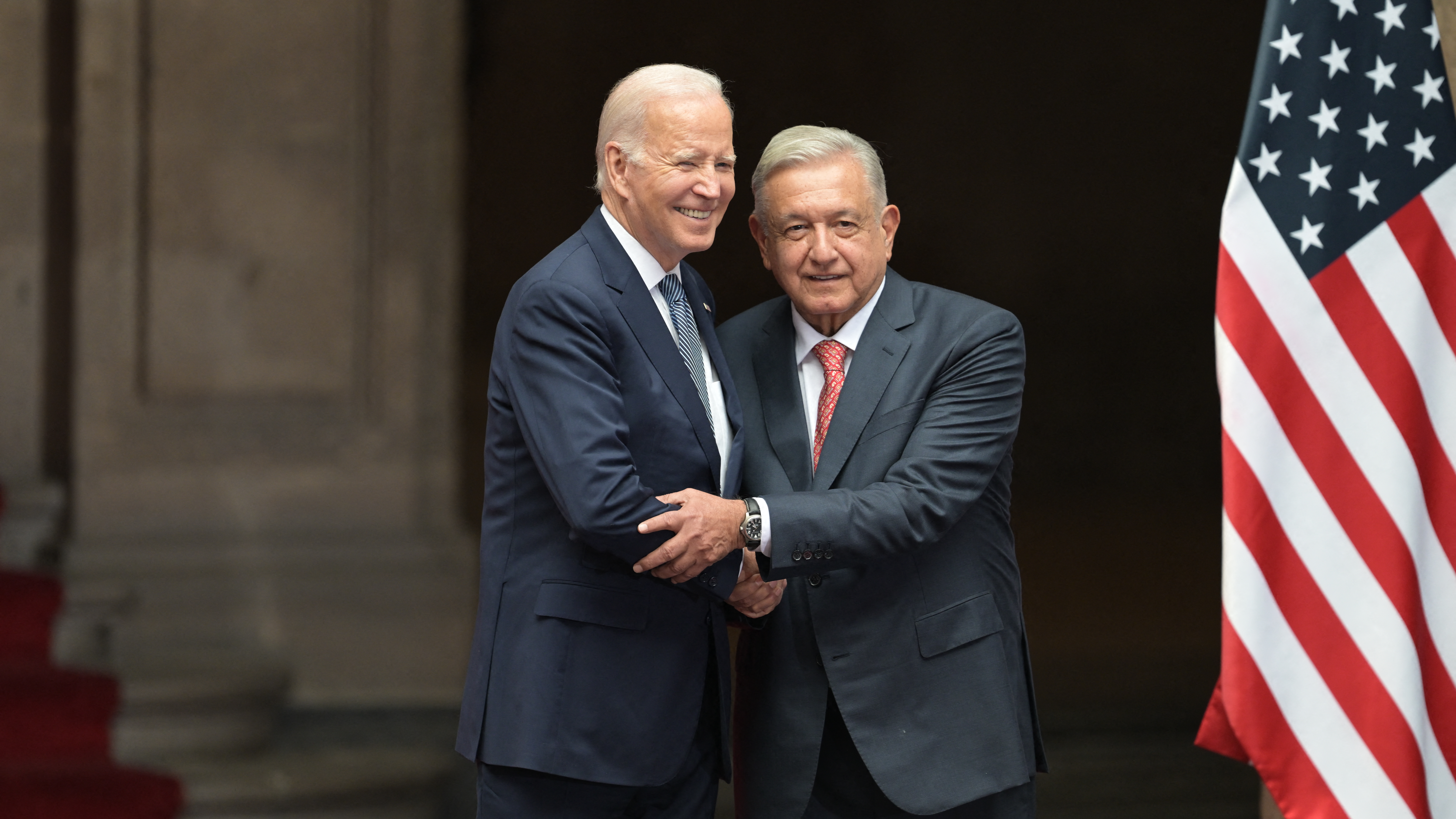 En la reunión que tuvo el presidente López Obrador con Joe Biden, el pasado ocho de enero, no se vio presente a Gertz Manero. Fotografía : AFP