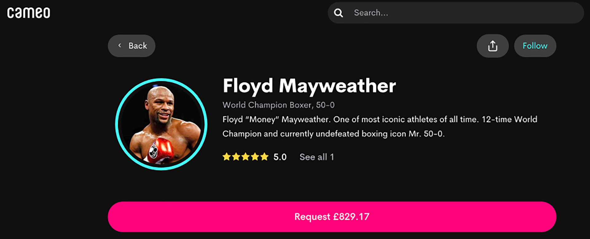 El perfil de Floyd Mayweather