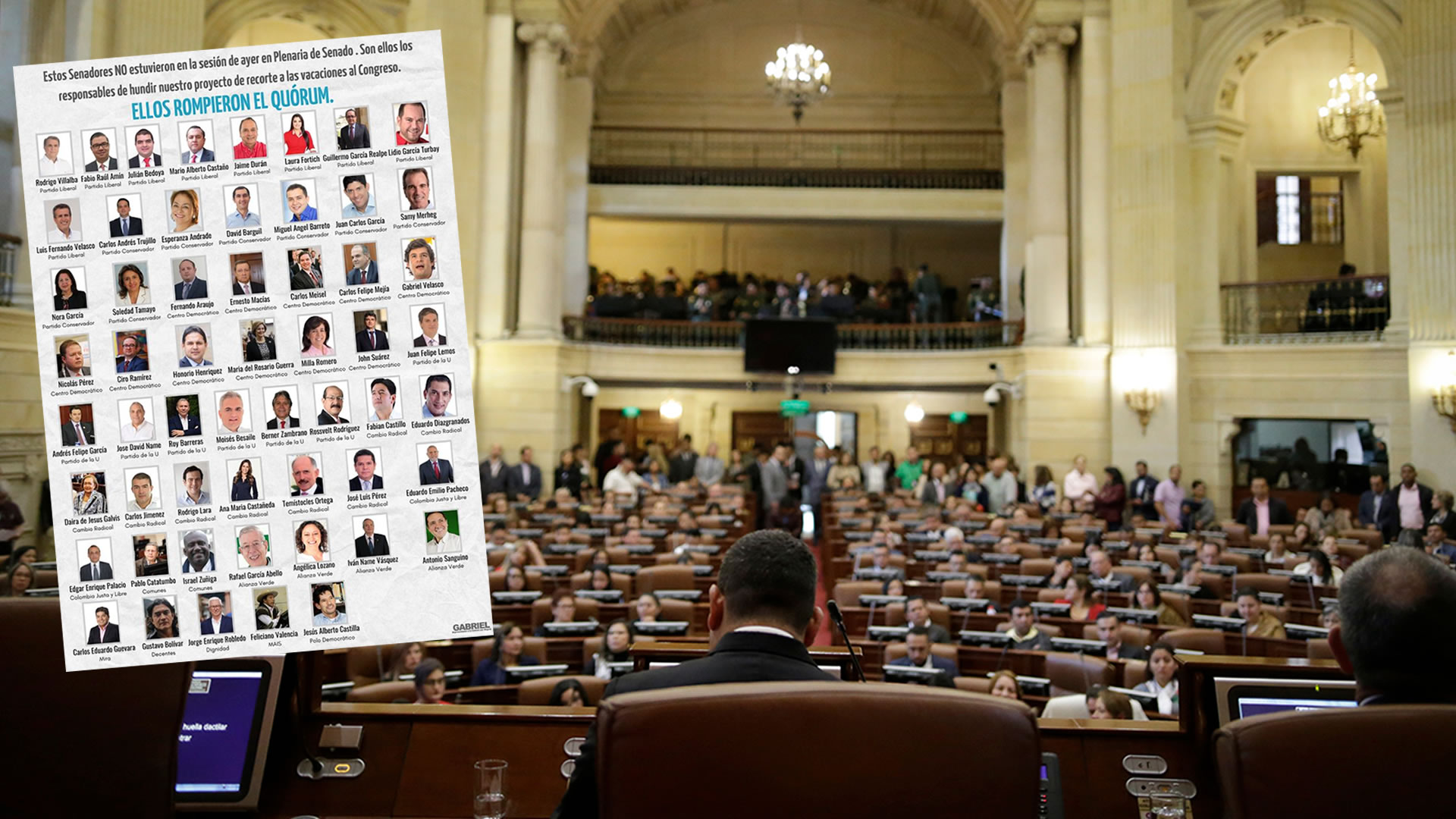 Estos Fueron Los Congresistas Que Rompieron El Cuórum En El Proyecto