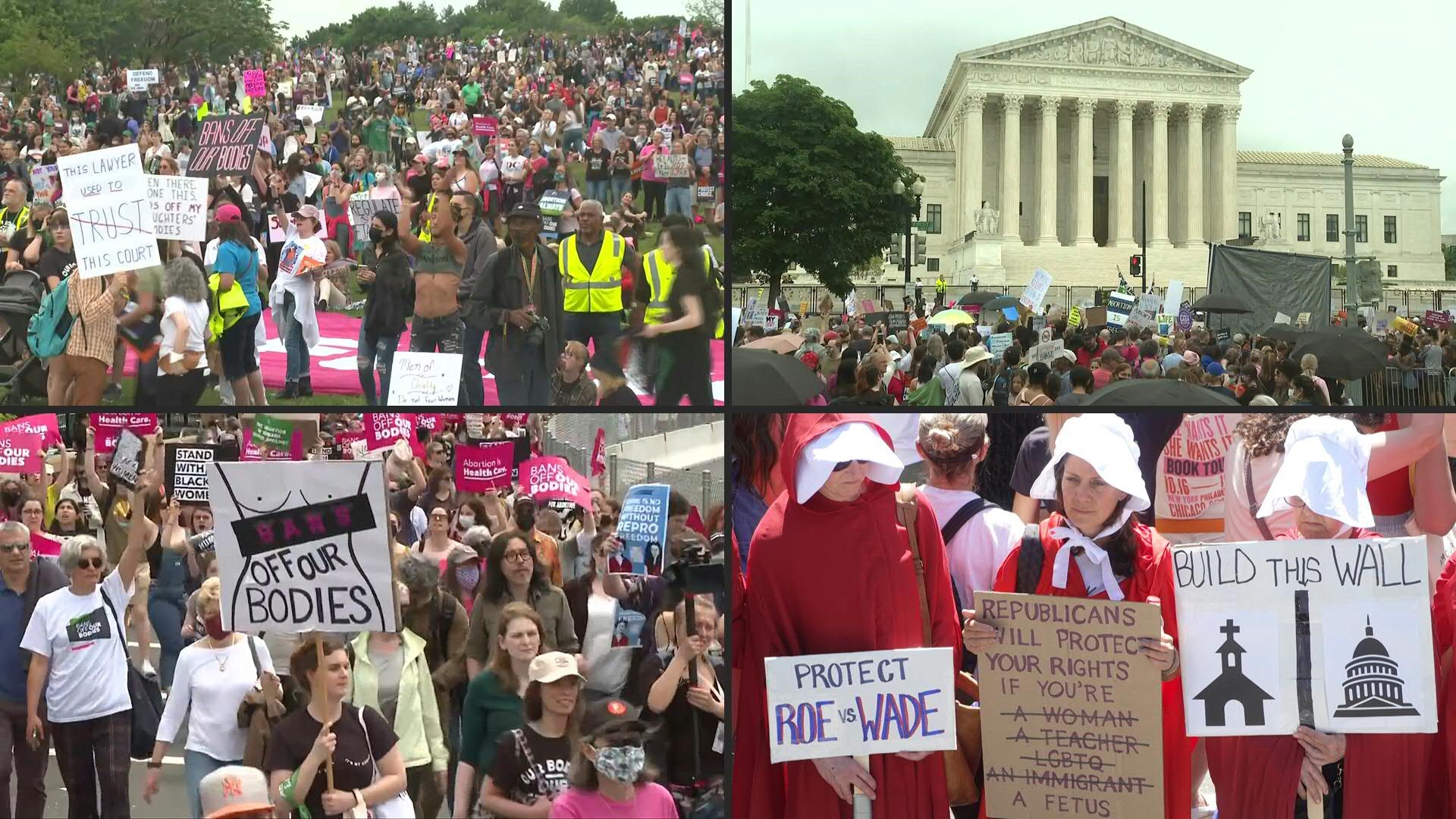 Miles de activistas protestan Estados Unidos en reclamo del acceso seguro y legal al aborto.