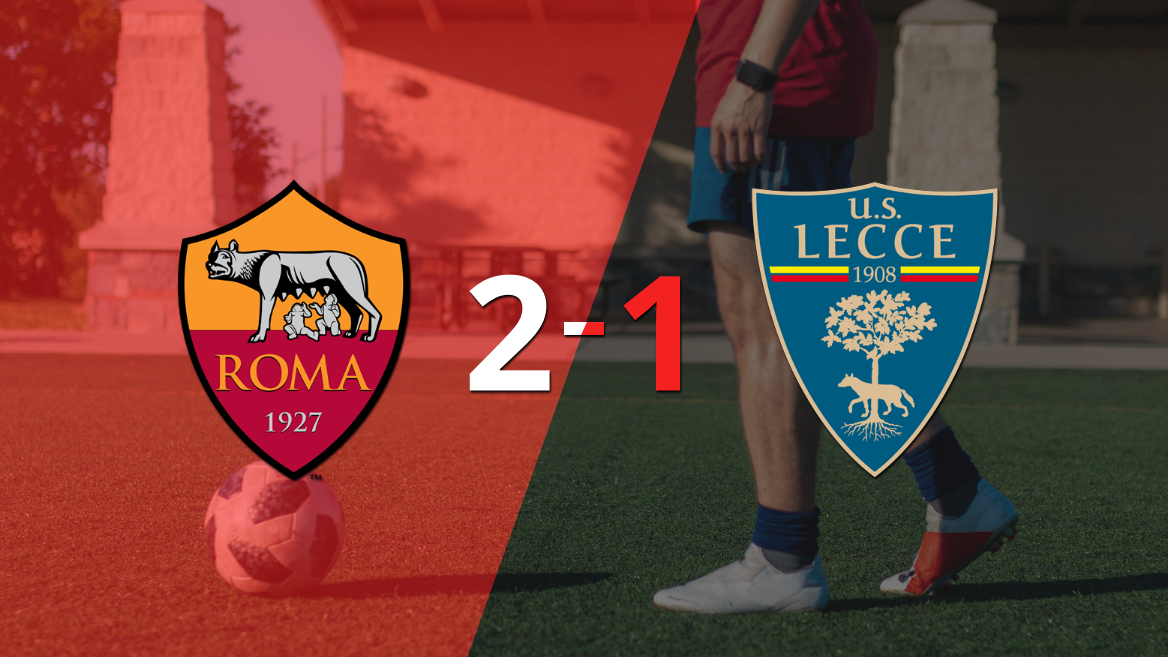 Lecce no pudo en su visita a Roma y perdió 2 a 1
