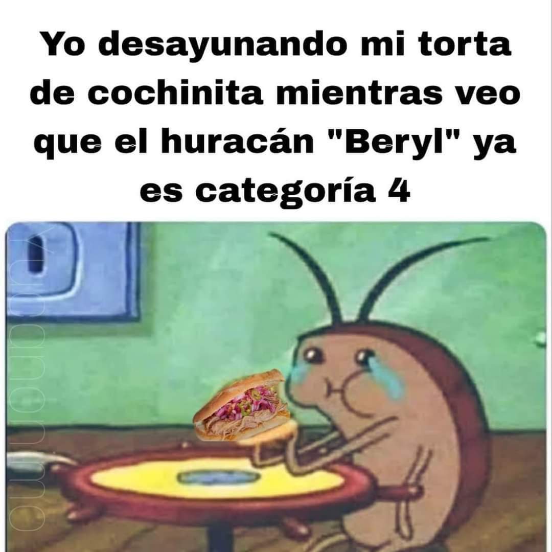 Los mejores memes que dejó la espera del huracán Beryl en Yucatán - Infobae, image size:1080x1080