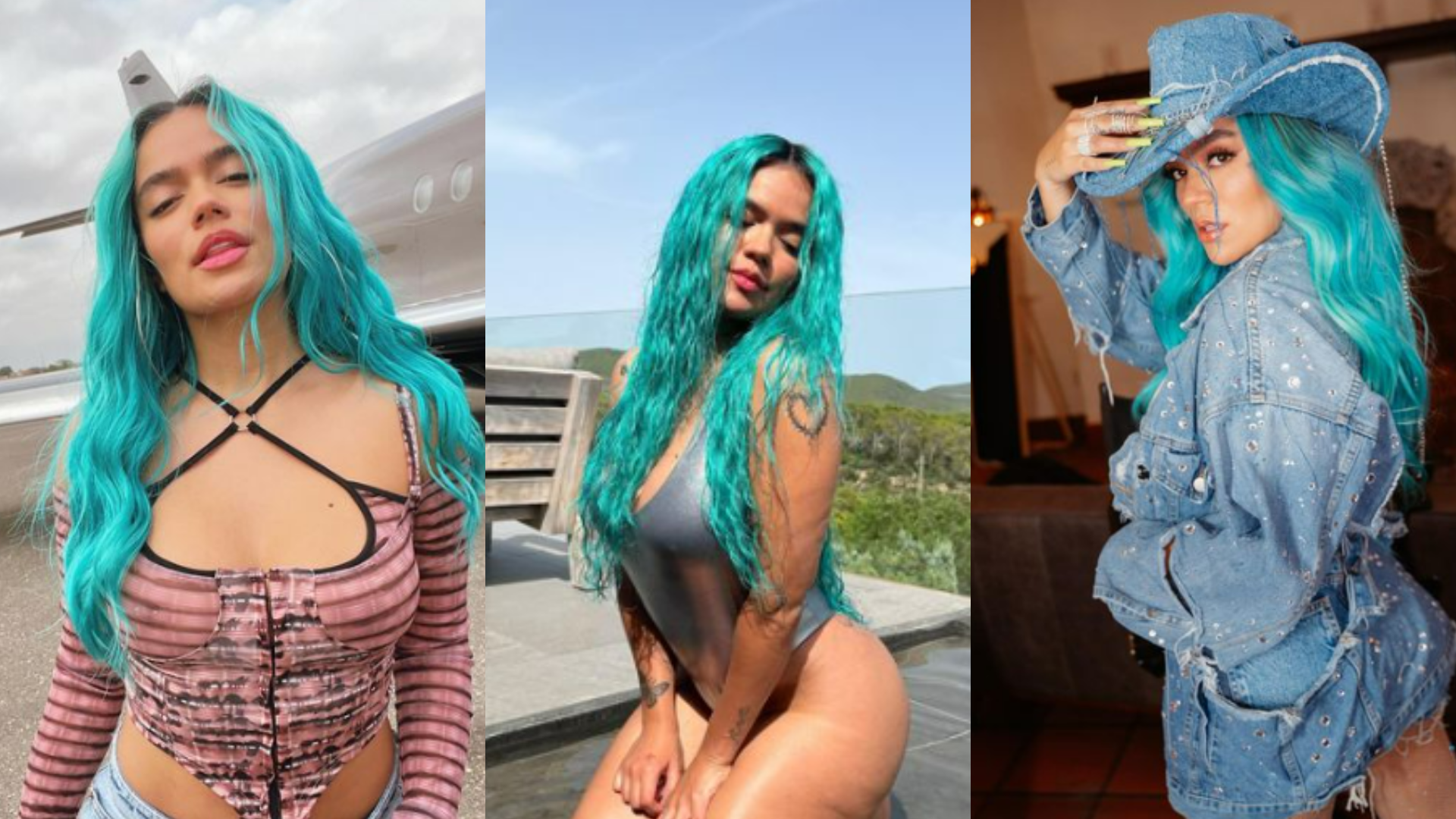 Karol G: Los mejores looks de la Bichota con el pelo azul