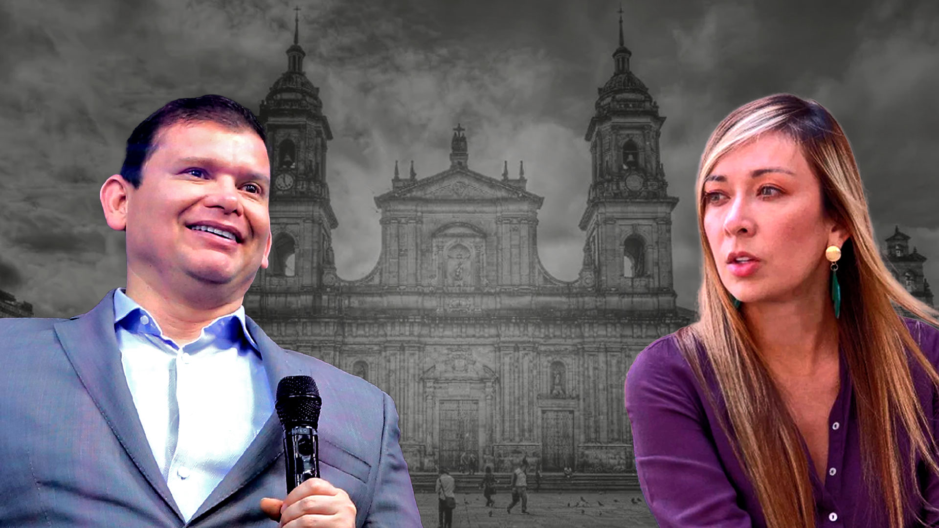 Katherine Miranda y John Milton Rodríguez navegan en orillas diferentes sobre los impuestos a las iglesias. Foto: Infobae.