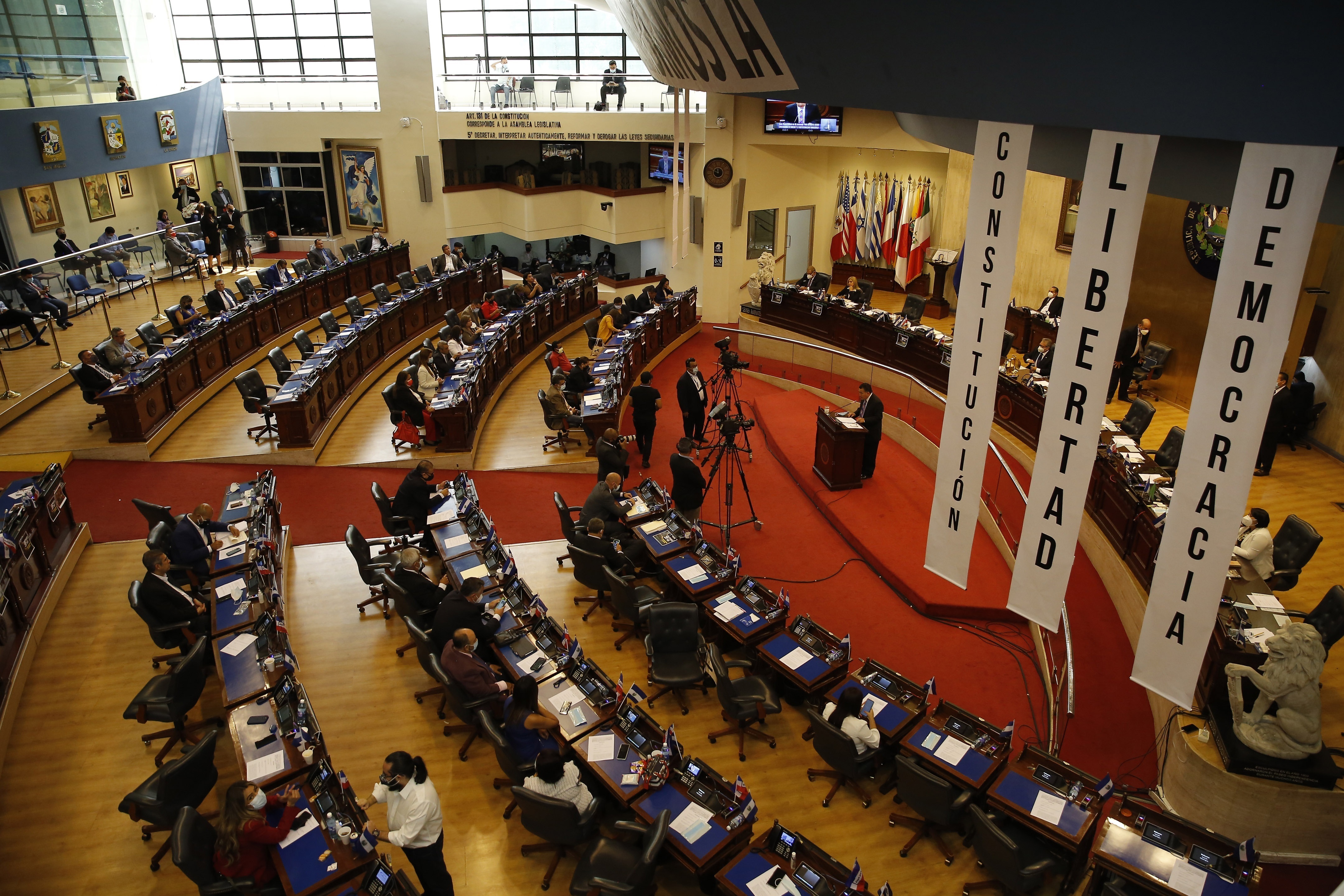Vista de la Asamblea Legislativa de El Salvador. EFE/Rodrigo Sura/Archivo
