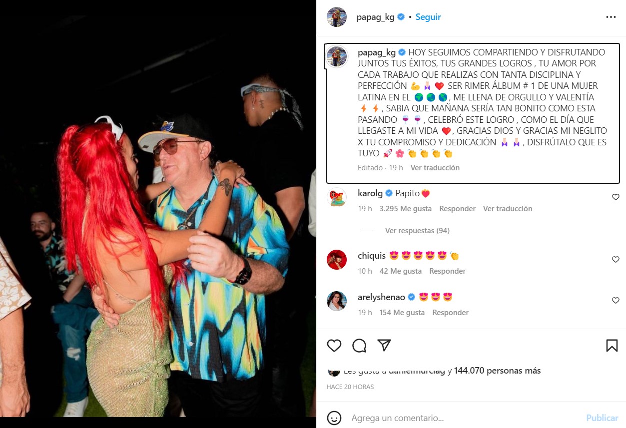 Papá De Karol G Celebró Con Nostálgica Imagen El éxito Del álbum ‘mañana Será Bonito “como 4743