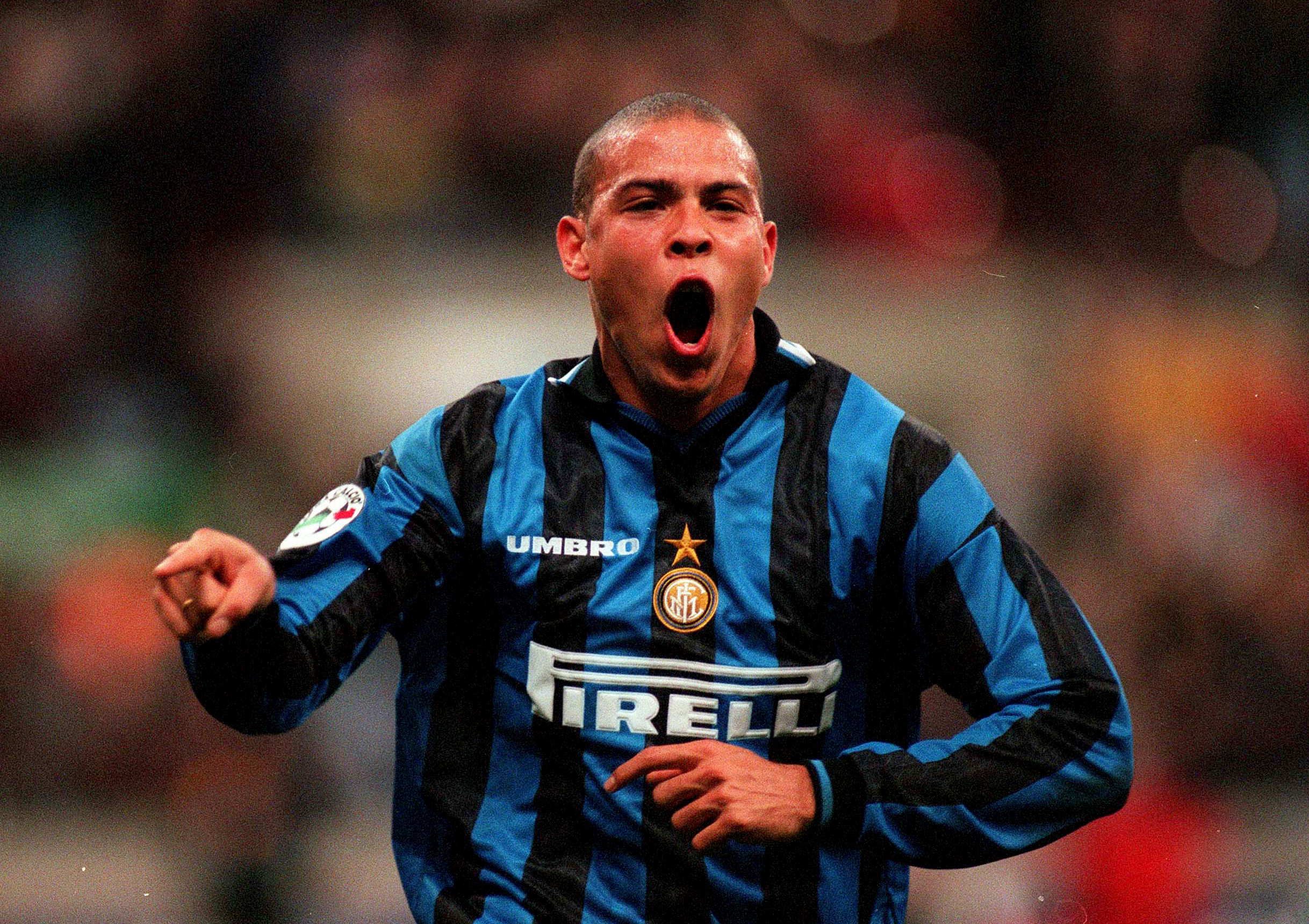 Ronaldo Nazario en 1998 en su primera temporada en el Inter de Milán (Getty)