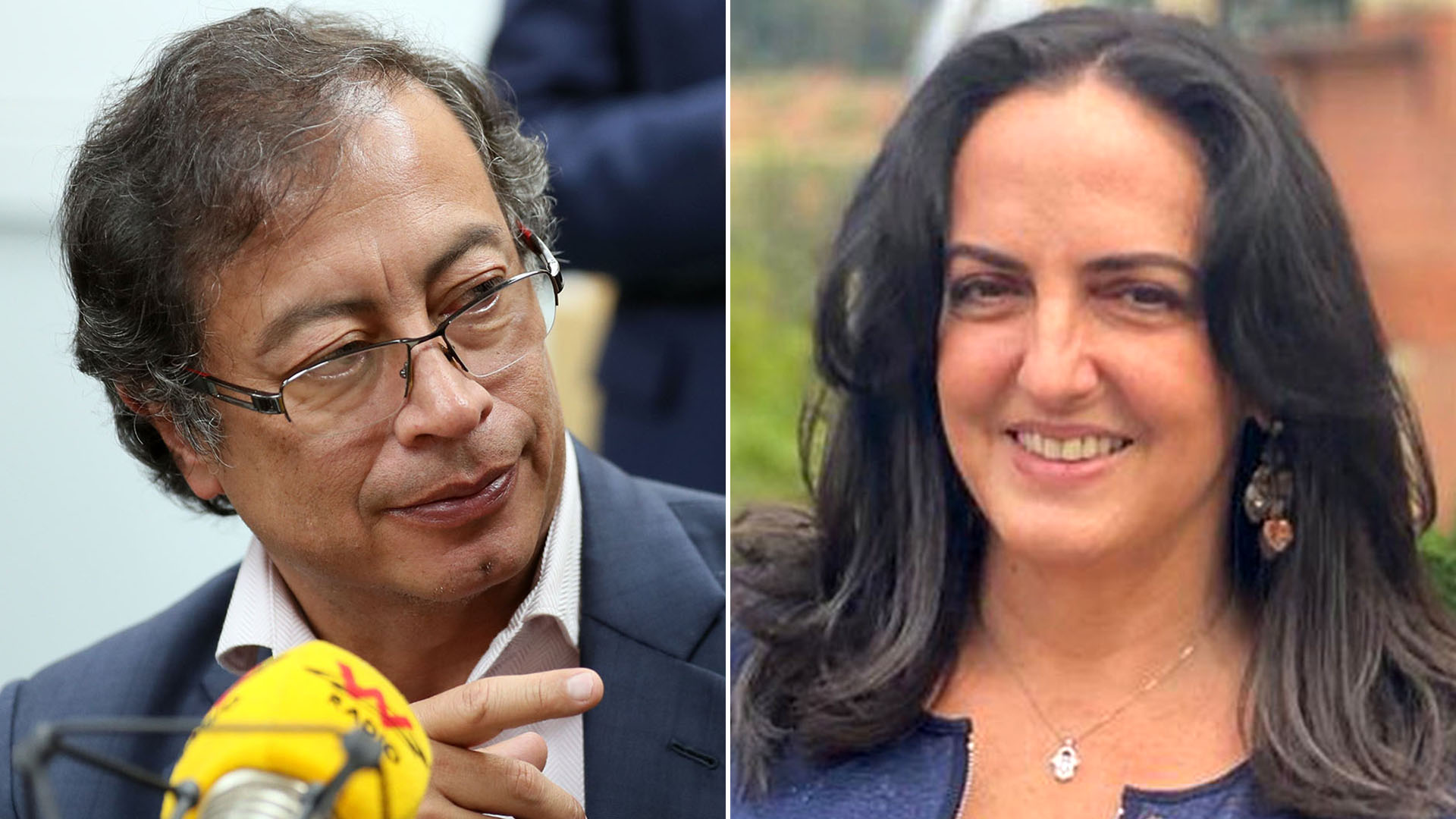 Gustavo Petro y María Fernanda Cabal, congresistas de la República. Collage: Infobae.