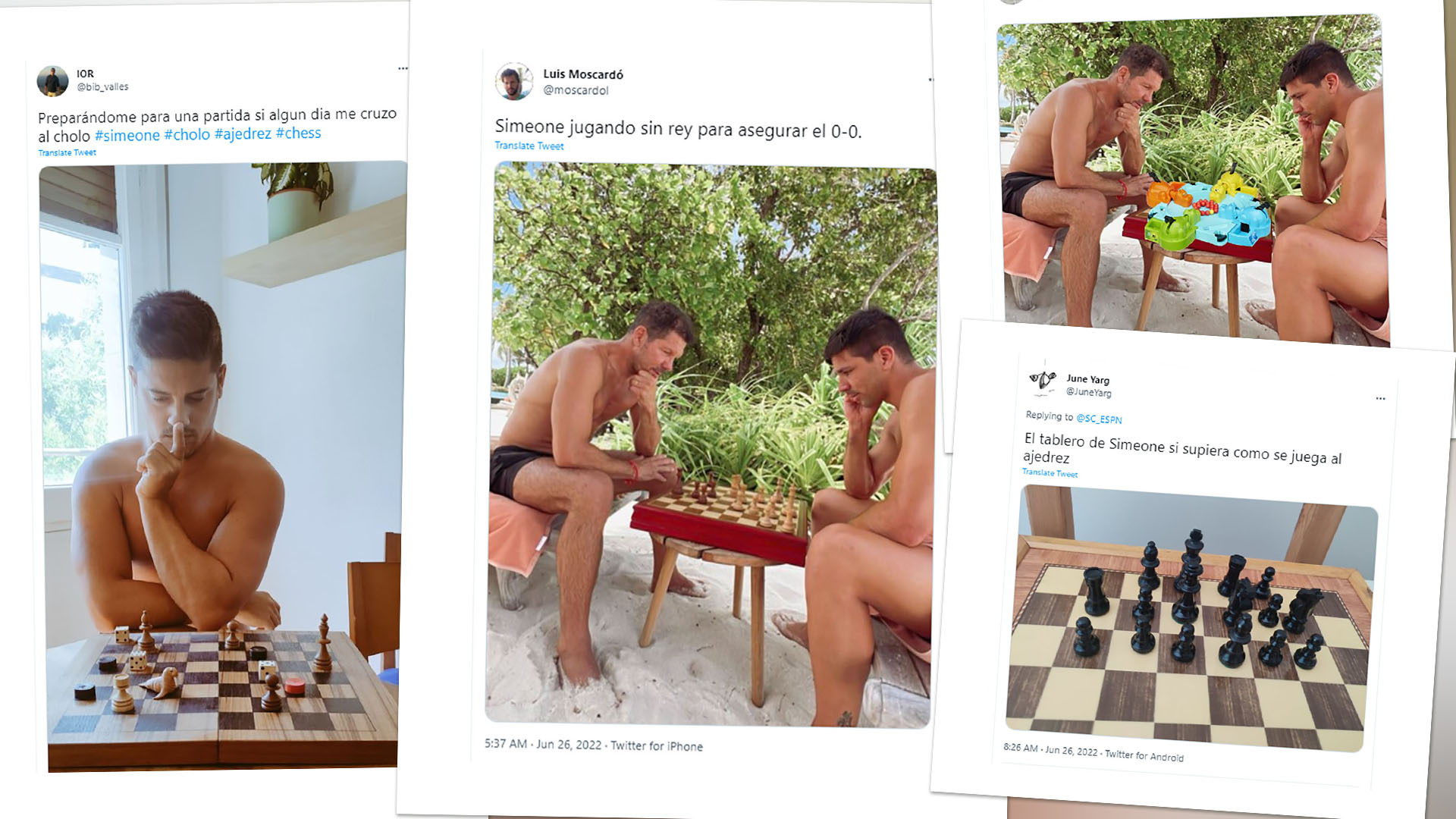 Una foto de Diego Simeone y su hijo Giovanni jugando al ajedrez se volvió viral: el error que disparó una catarata de memes