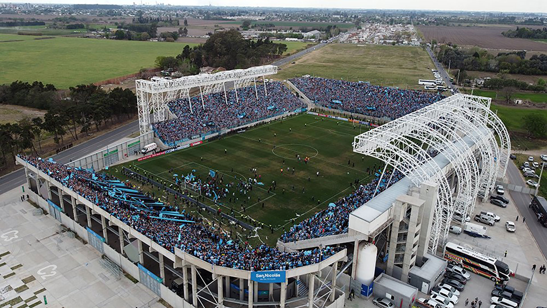 El estadio de San Nicolás, a reventar (Twitter/@Belgrano)