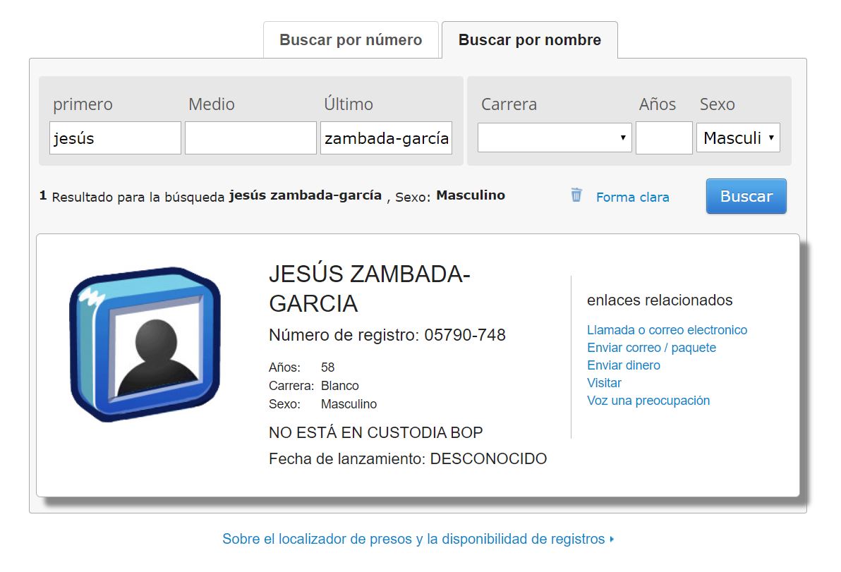 Estatus de Jesús "El Rey" Zambada (Foto: captura de pantalla)