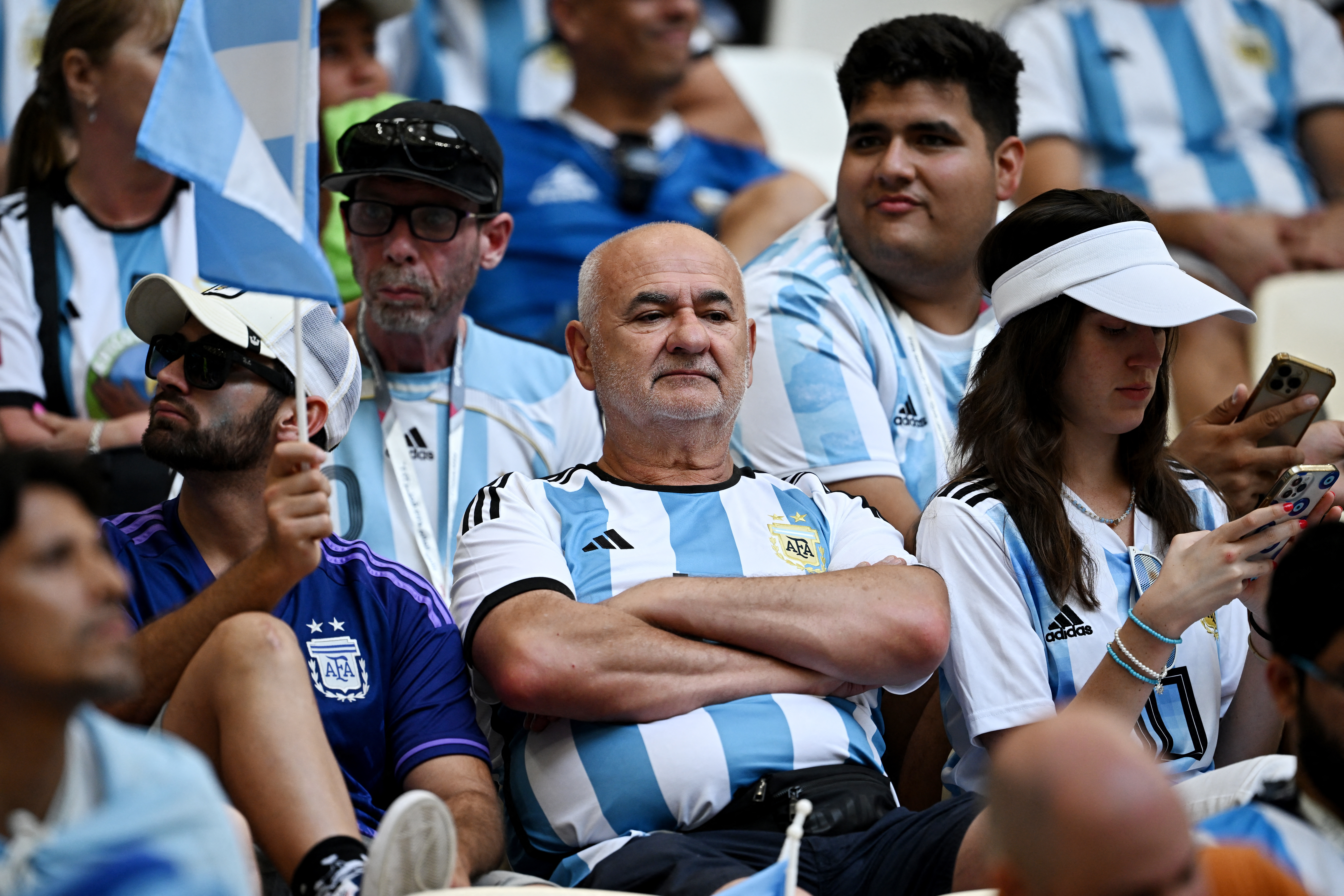 La Argentina se fue al entretiempo ganando 1 a 0, pero en el segundo recibió dos goles (REUTERS/Dylan Martinez)