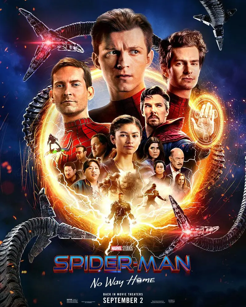En el nuevo póster aparecen los tres Spider-Man, interpretados por Tom Holland, Andrew Garfield y Tobey Maguire. (Sony Pictures)