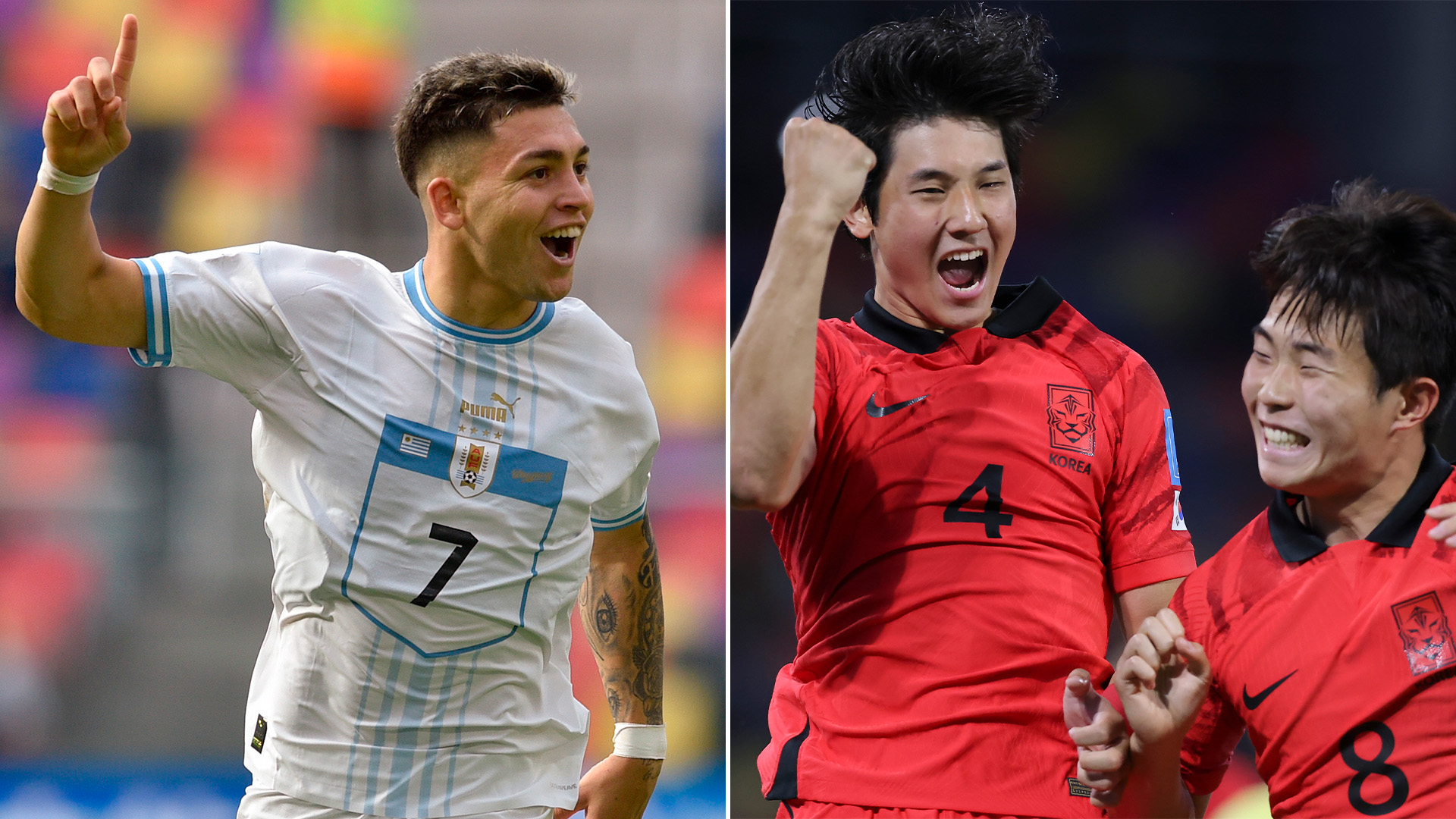 Uruguay y Corea del Sur sacaron los últimos boletos a los cuartos de final del Mundial Sub 20