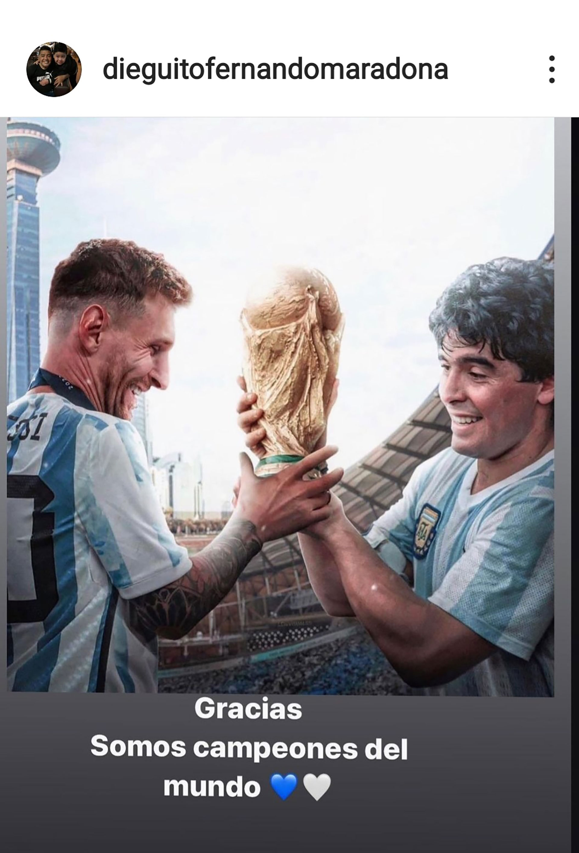 El posteo de Dieguito Fernando en Instagram